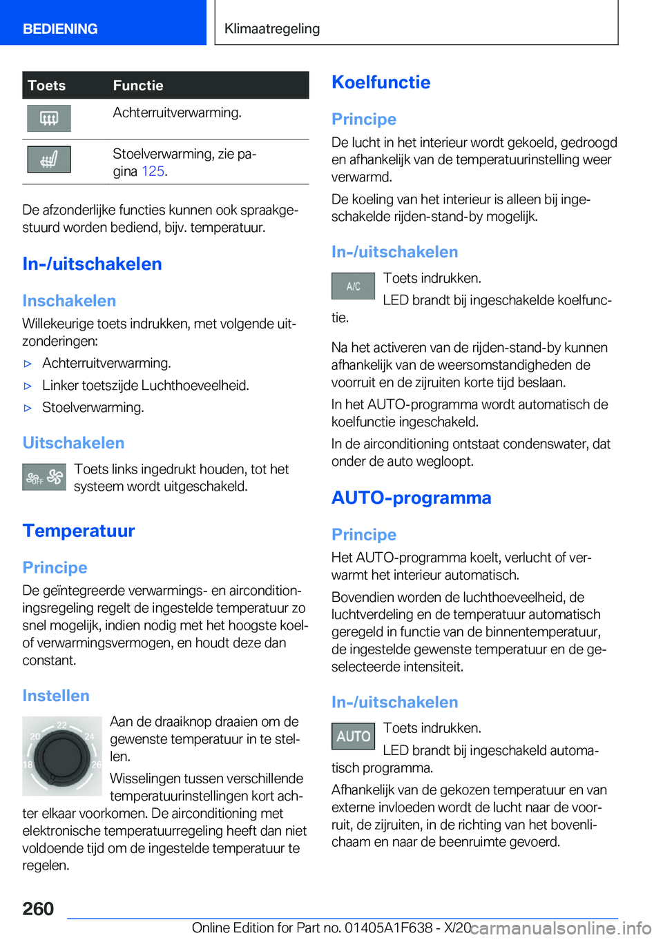 BMW X4 2021  Instructieboekjes (in Dutch) �T�o�e�t�s�F�u�n�c�t�i�e�A�c�h�t�e�r�r�u�i�t�v�e�r�w�a�r�m�i�n�g�.�S�t�o�e�l�v�e�r�w�a�r�m�i�n�g�,��z�i�e��p�aj
�g�i�n�a� �1�2�5�.
�D�e��a�f�z�o�n�d�e�r�l�i�j�k�e��f�u�n�c�t�i�e�s��k�u�n�n�e�n�