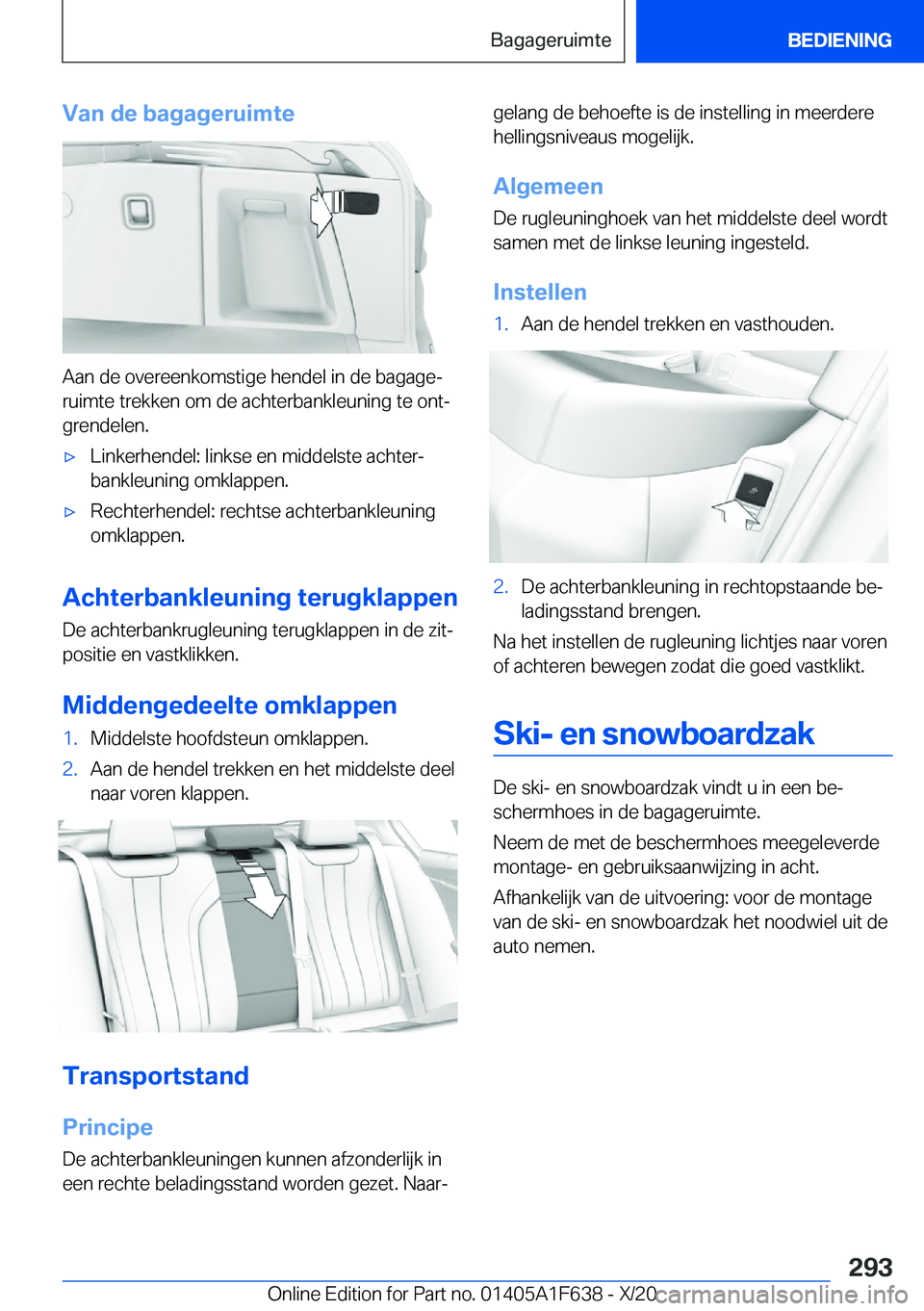 BMW X4 2021  Instructieboekjes (in Dutch) �V�a�n��d�e��b�a�g�a�g�e�r�u�i�m�t�e
�A�a�n��d�e��o�v�e�r�e�e�n�k�o�m�s�t�i�g�e��h�e�n�d�e�l��i�n��d�e��b�a�g�a�g�ej�r�u�i�m�t�e��t�r�e�k�k�e�n��o�m��d�e��a�c�h�t�e�r�b�a�n�k�l�e�u�n�i�n�
