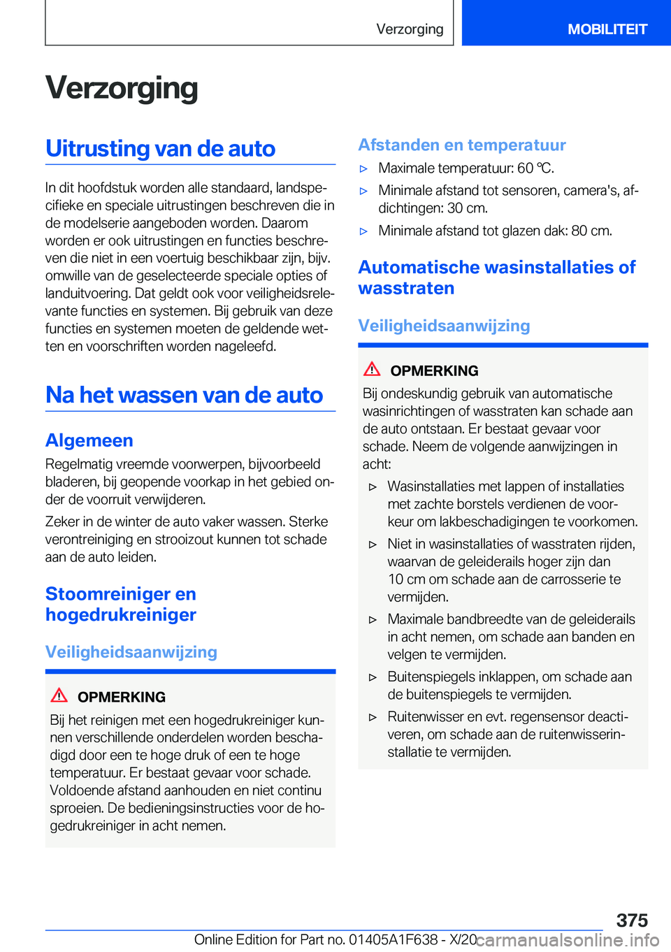 BMW X4 2021  Instructieboekjes (in Dutch) �V�e�r�z�o�r�g�i�n�g�U�i�t�r�u�s�t�i�n�g��v�a�n��d�e��a�u�t�o
�I�n��d�i�t��h�o�o�f�d�s�t�u�k��w�o�r�d�e�n��a�l�l�e��s�t�a�n�d�a�a�r�d�,��l�a�n�d�s�p�ej�c�i�f�i�e�k�e��e�n��s�p�e�c�i�a�l�e�