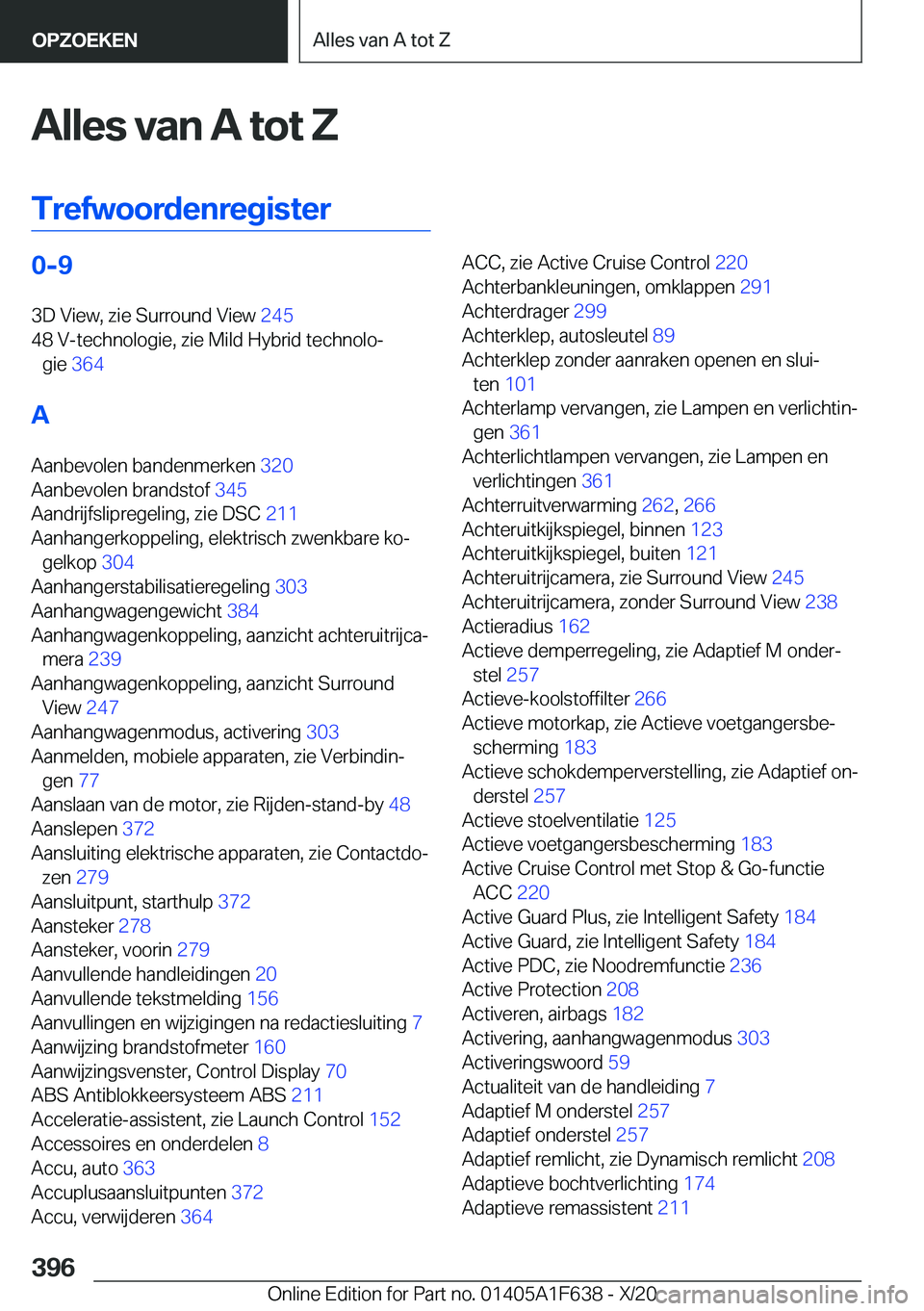 BMW X4 2021  Instructieboekjes (in Dutch) �A�l�l�e�s��v�a�n��A��t�o�t��Z
�T�r�e�f�w�o�o�r�d�e�n�r�e�g�i�s�t�e�r�0�-�9
�3�D��V�i�e�w�,��z�i�e��S�u�r�r�o�u�n�d��V�i�e�w� �2�4�5�
�4�8��V�-�t�e�c�h�n�o�l�o�g�i�e�,��z�i�e��M�i�l�d��H