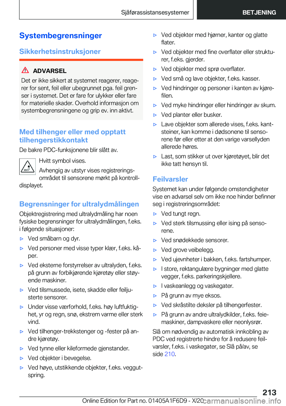 BMW X4 2021  InstruksjonsbØker (in Norwegian) �S�y�s�t�e�m�b�e�g�r�e�n�s�n�i�n�g�e�r
�S�i�k�k�e�r�h�e�t�s�i�n�s�t�r�u�k�s�j�o�n�e�r
�A�D�V�A�R�S�E�L
�D�e�t��e�r��i�k�k�e��s�i�k�k�e�r�t��a�t��s�y�s�t�e�m�e�t��r�e�a�g�e�r�e�r�,��r�e�a�g�ej 