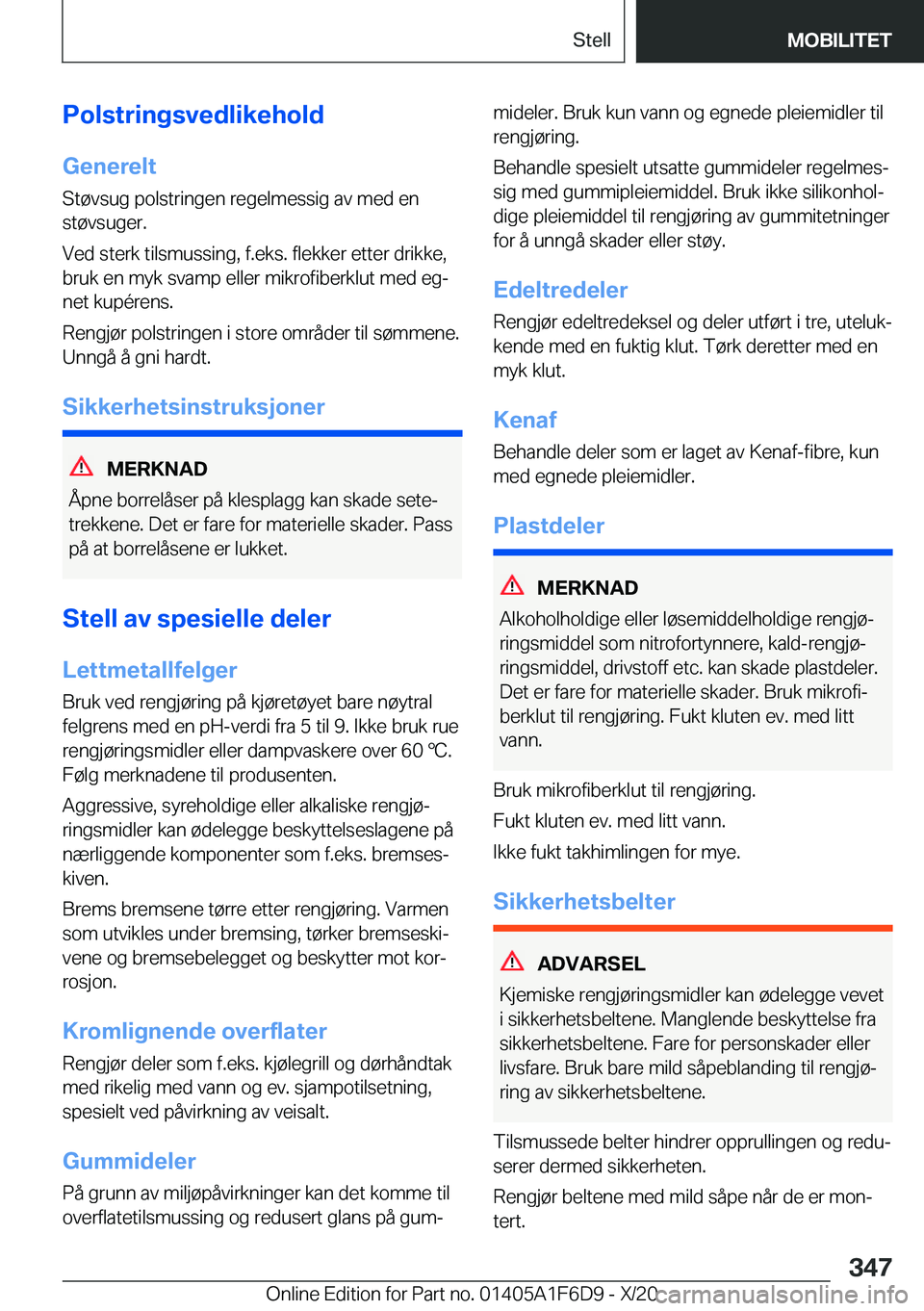 BMW X4 2021  InstruksjonsbØker (in Norwegian) �P�o�l�s�t�r�i�n�g�s�v�e�d�l�i�k�e�h�o�l�d�G�e�n�e�r�e�l�t
�S�t�