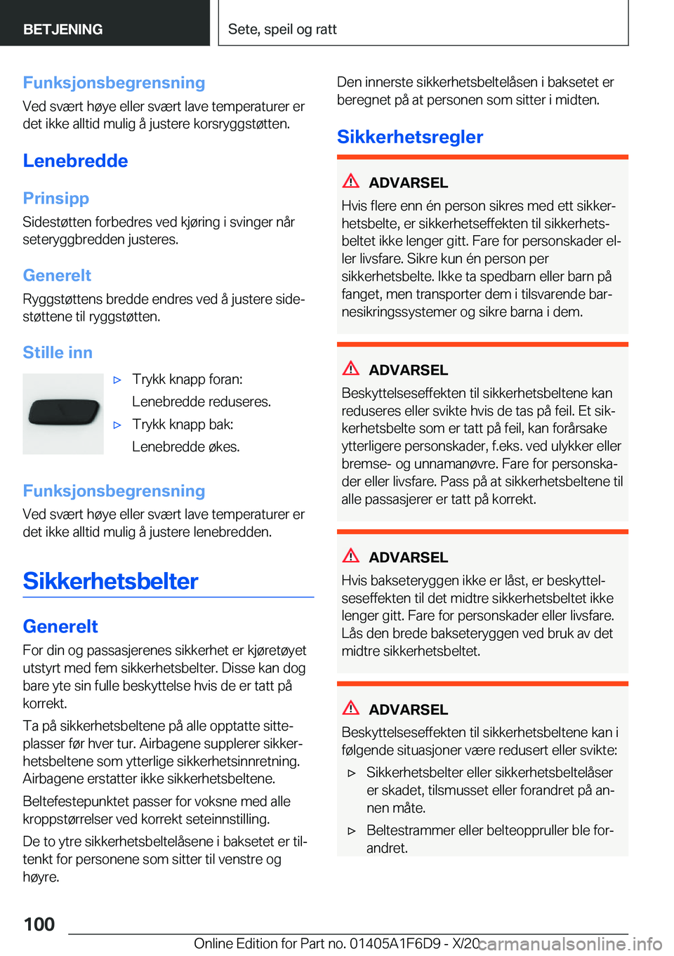 BMW X4 2021  InstruksjonsbØker (in Norwegian) �F�u�n�k�s�j�o�n�s�b�e�g�r�e�n�s�n�i�n�g
�V�e�d��s�v�æ�r�t��h�