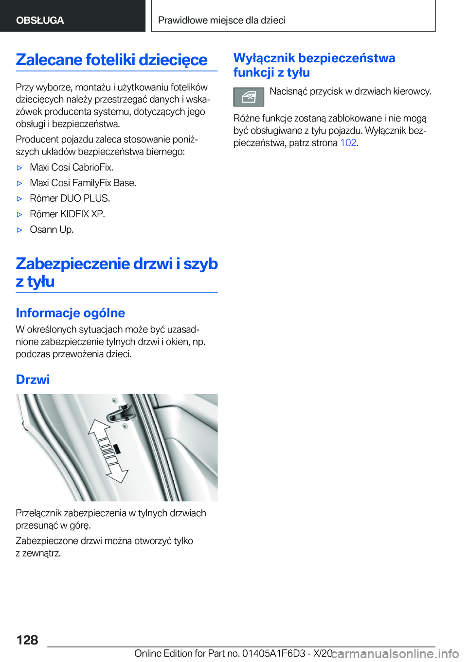 BMW X4 2021  Instrukcja obsługi (in Polish) �Z�a�l�e�c�a�n�e��f�o�t�e�l�i�k�i��d�z�i�e�c�i�