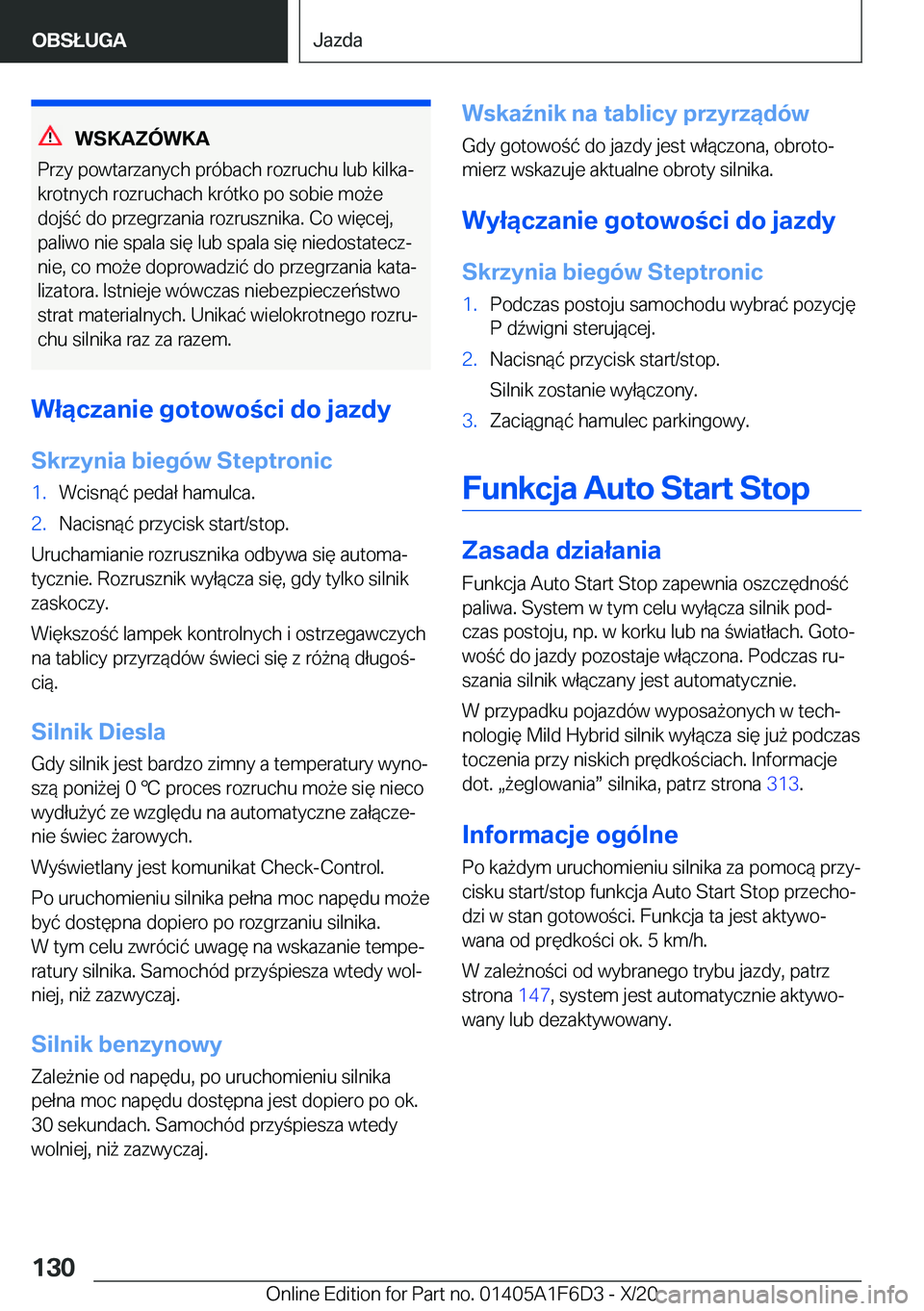 BMW X4 2021  Instrukcja obsługi (in Polish) �W�S�K�A�Z�