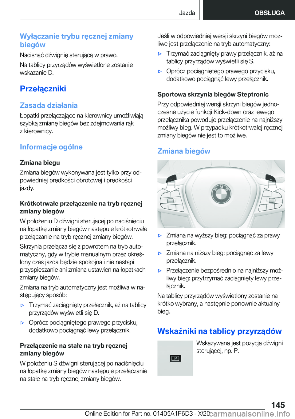 BMW X4 2021  Instrukcja obsługi (in Polish) �W�y�ł�ą�c�z�a�n�i�e��t�r�y�b�u��r�