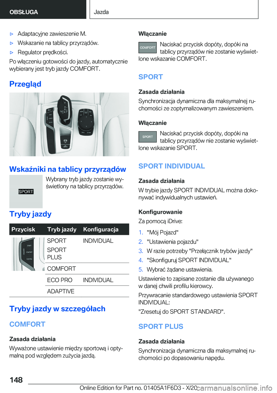BMW X4 2021  Instrukcja obsługi (in Polish) 'x�A�d�a�p�t�a�c�y�j�n�e��z�a�w�i�e�s�z�e�n�i�e��M�.'x�W�s�k�a�z�a�n�i�e��n�a��t�a�b�l�i�c�y��p�r�z�y�r�z�