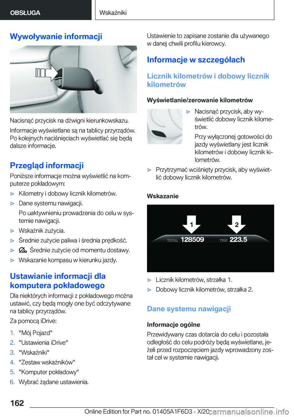BMW X4 2021  Instrukcja obsługi (in Polish) �W�y�w�o�ł�y�w�a�n�i�e��i�n�f�o�r�m�a�c�j�i
�N�a�c�i�s�n�