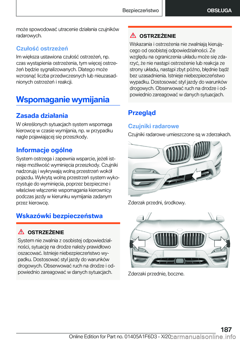 BMW X4 2021  Instrukcja obsługi (in Polish) �m�o9�e��s�p�o�w�o�d�o�w�a�