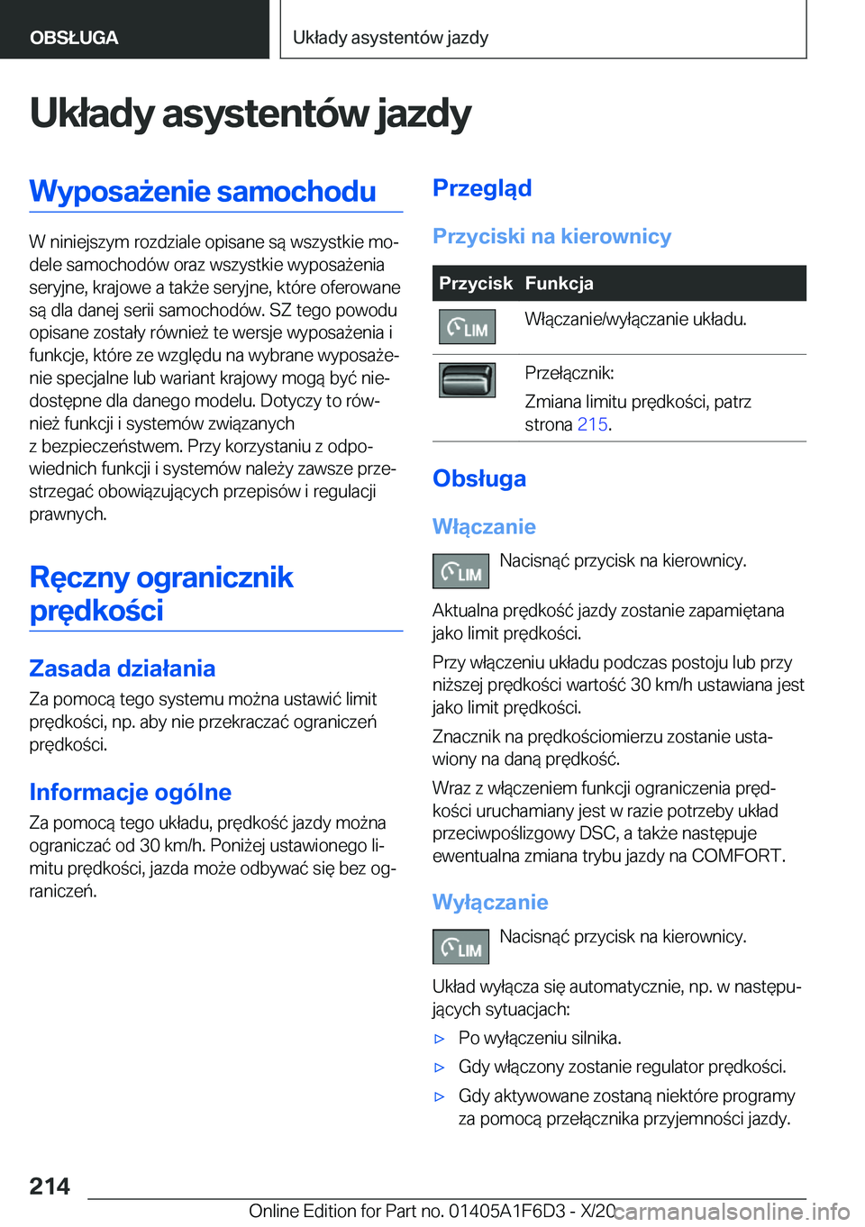 BMW X4 2021  Instrukcja obsługi (in Polish) �U�k�ł�a�d�y��a�s�y�s�t�e�n�t�