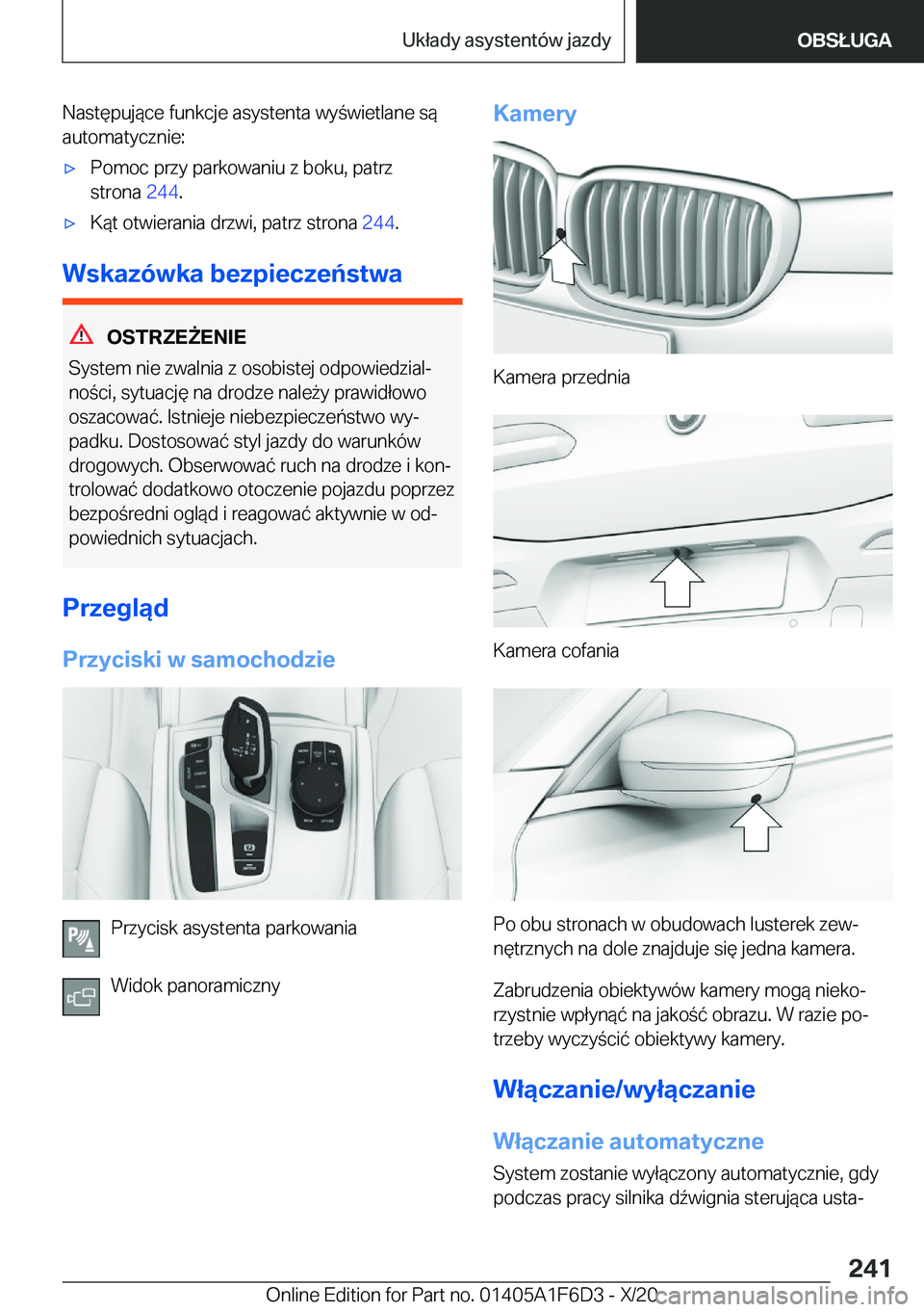 BMW X4 2021  Instrukcja obsługi (in Polish) �N�a�s�t�