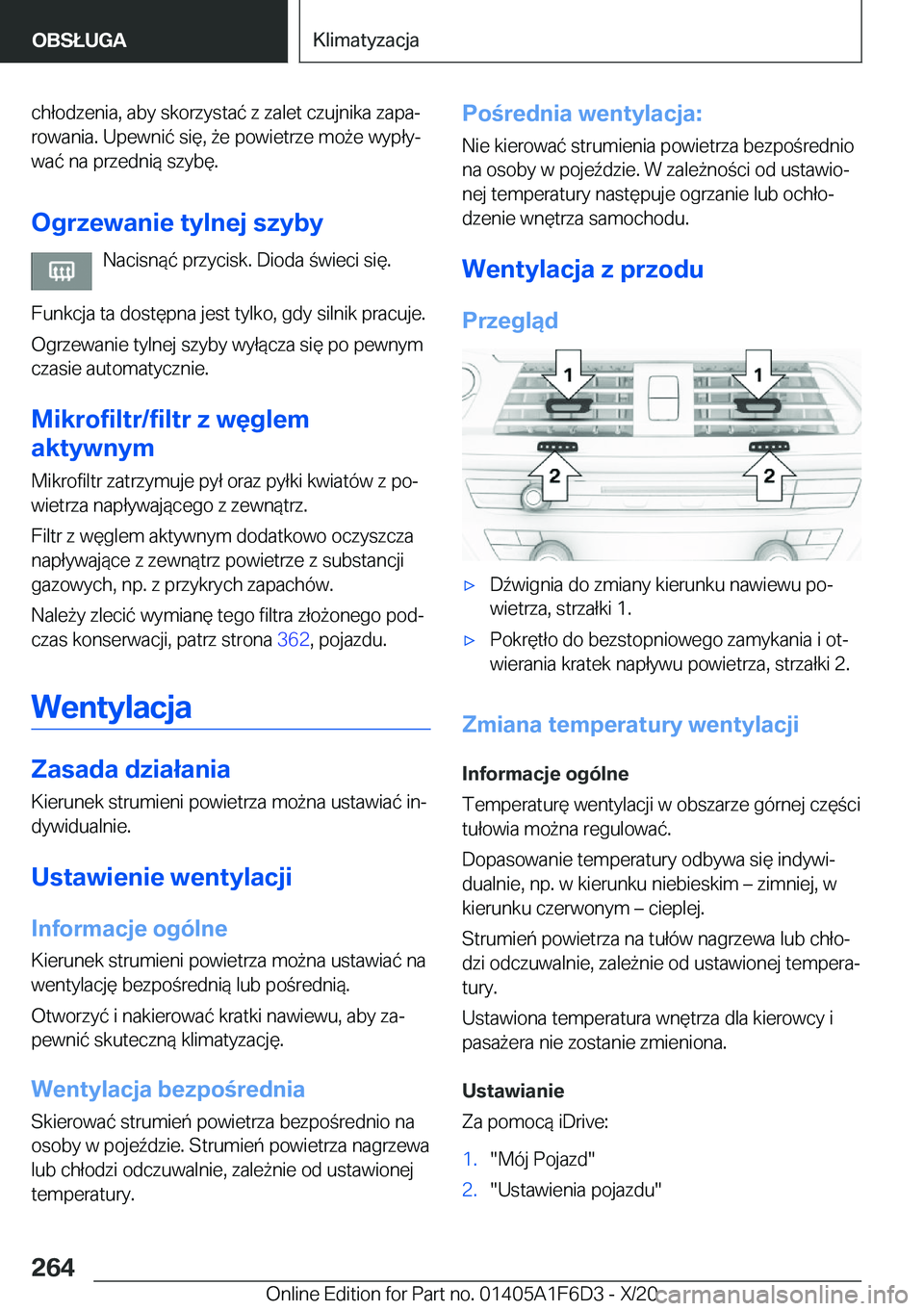 BMW X4 2021  Instrukcja obsługi (in Polish) �c�h�ł�o�d�z�e�n�i�a�,��a�b�y��s�k�o�r�z�y�s�t�a�