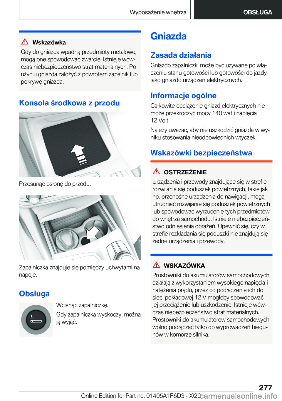 BMW X4 2021  Instrukcja obsługi (in Polish) �W�s�k�a�z�