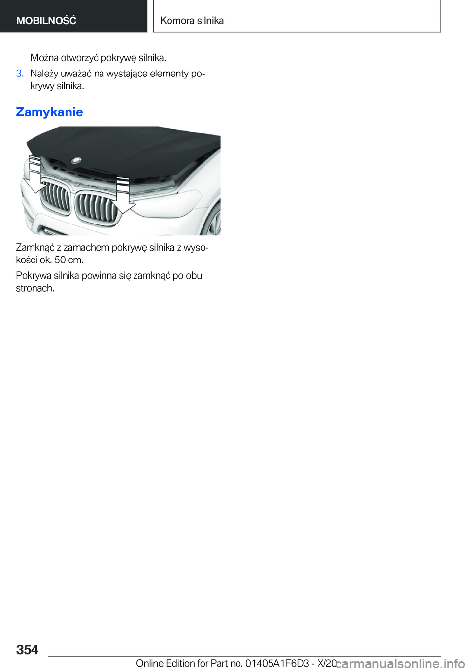 BMW X4 2021  Instrukcja obsługi (in Polish) �M�o9�n�a��o�t�w�o�r�z�y�