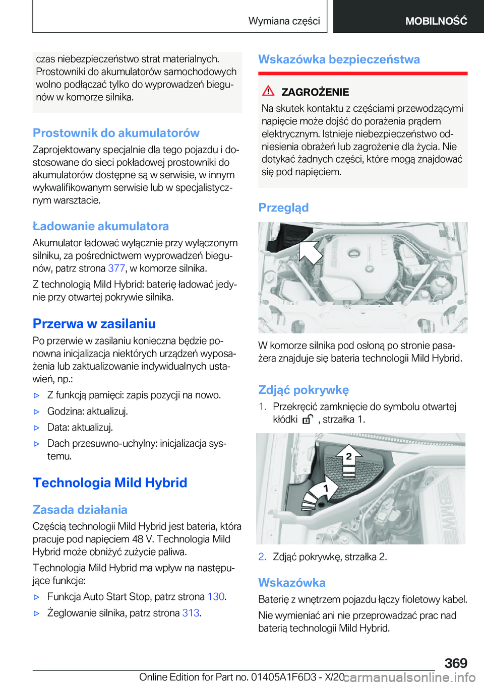 BMW X4 2021  Instrukcja obsługi (in Polish) �c�z�a�s��n�i�e�b�e�z�p�i�e�c�z�e�
