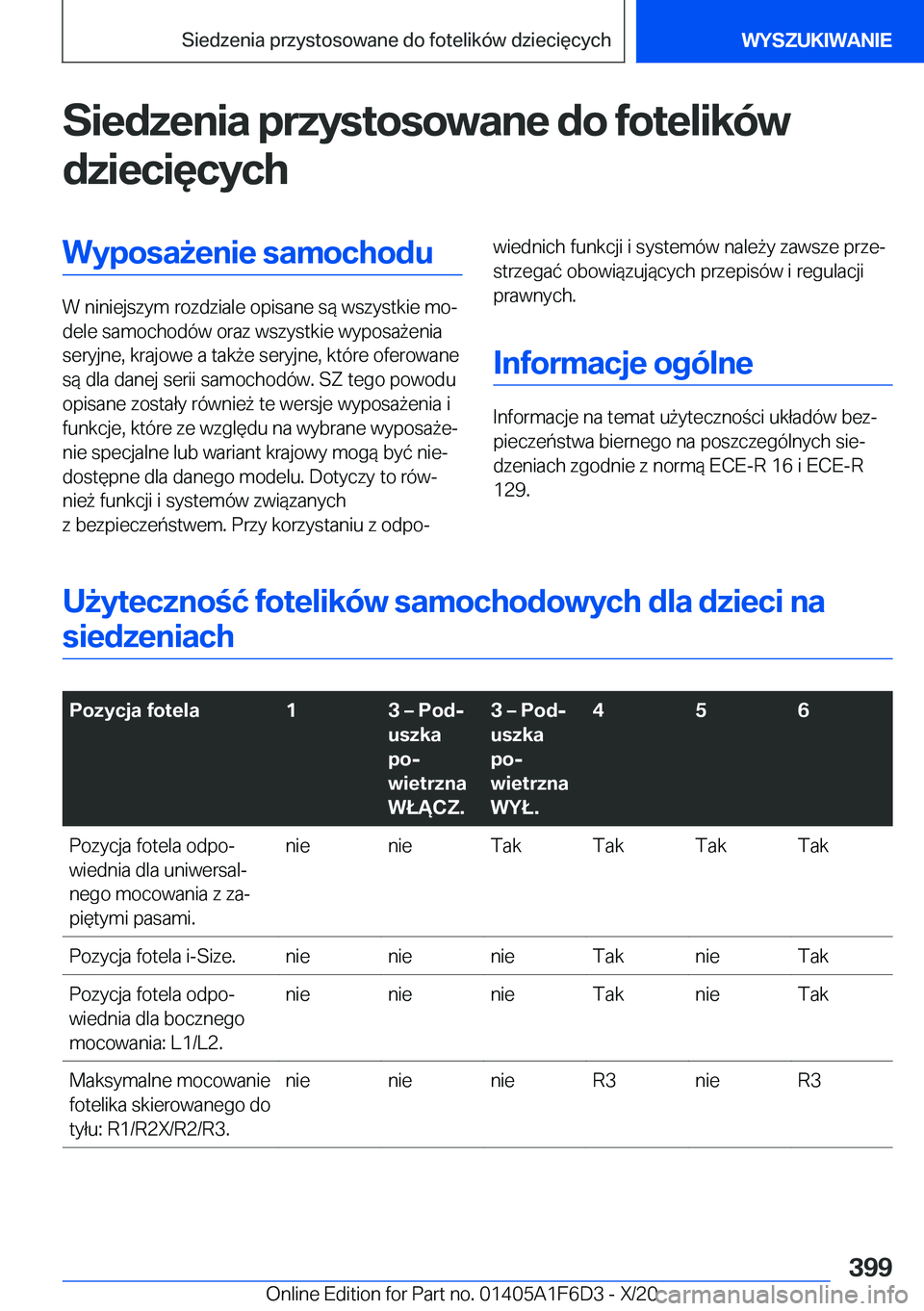 BMW X4 2021  Instrukcja obsługi (in Polish) �S�i�e�d�z�e�n�i�a��p�r�z�y�s�t�o�s�o�w�a�n�e��d�o��f�o�t�e�l�i�k�