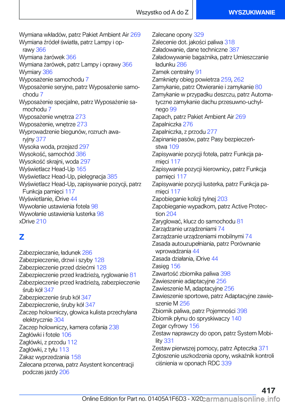 BMW X4 2021  Instrukcja obsługi (in Polish) �W�y�m�i�a�n�a��w�k�ł�a�d�