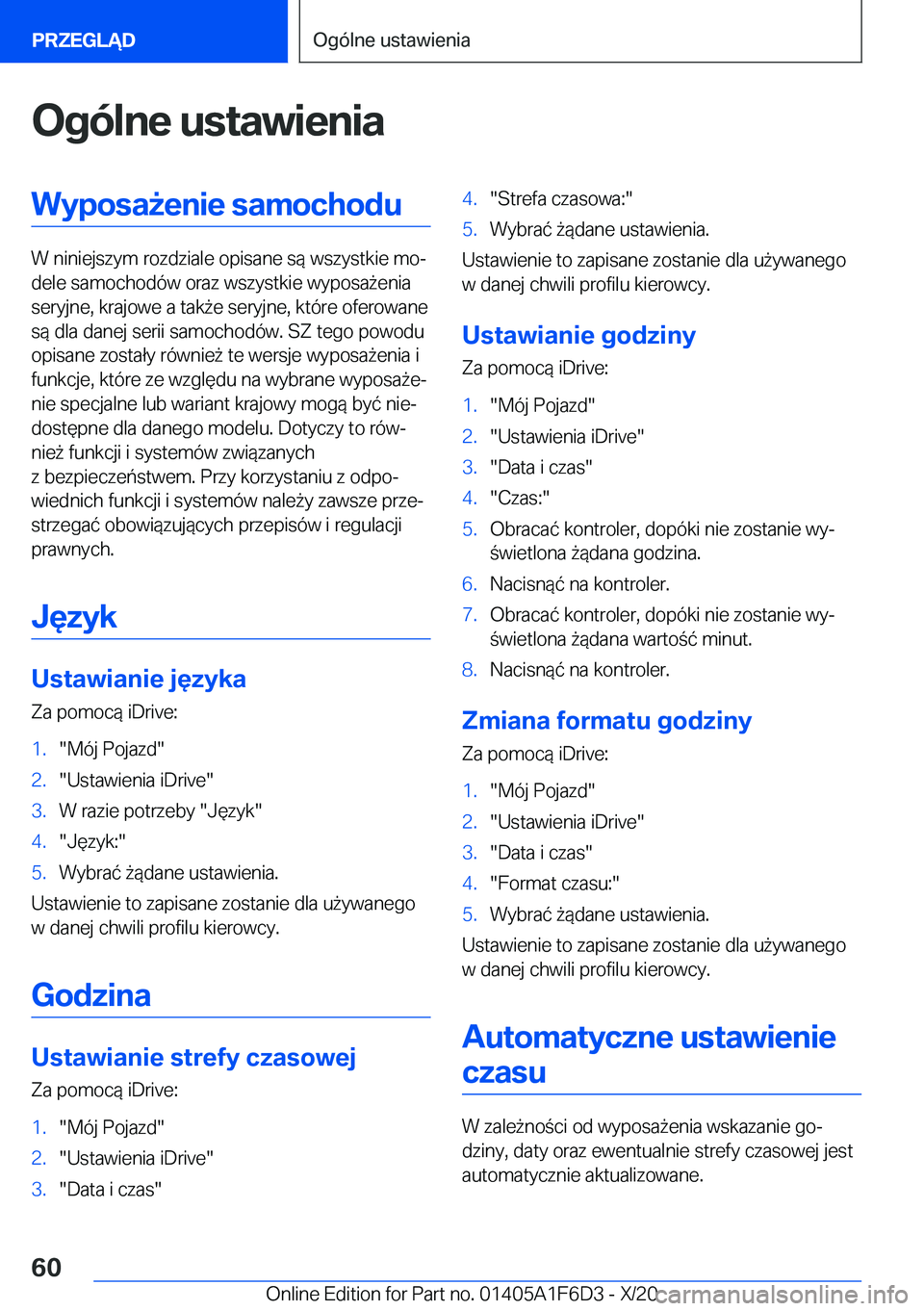 BMW X4 2021  Instrukcja obsługi (in Polish) �O�g�