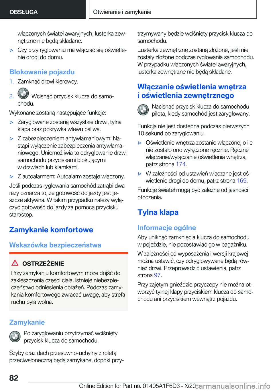 BMW X4 2021  Instrukcja obsługi (in Polish) �w�ł�