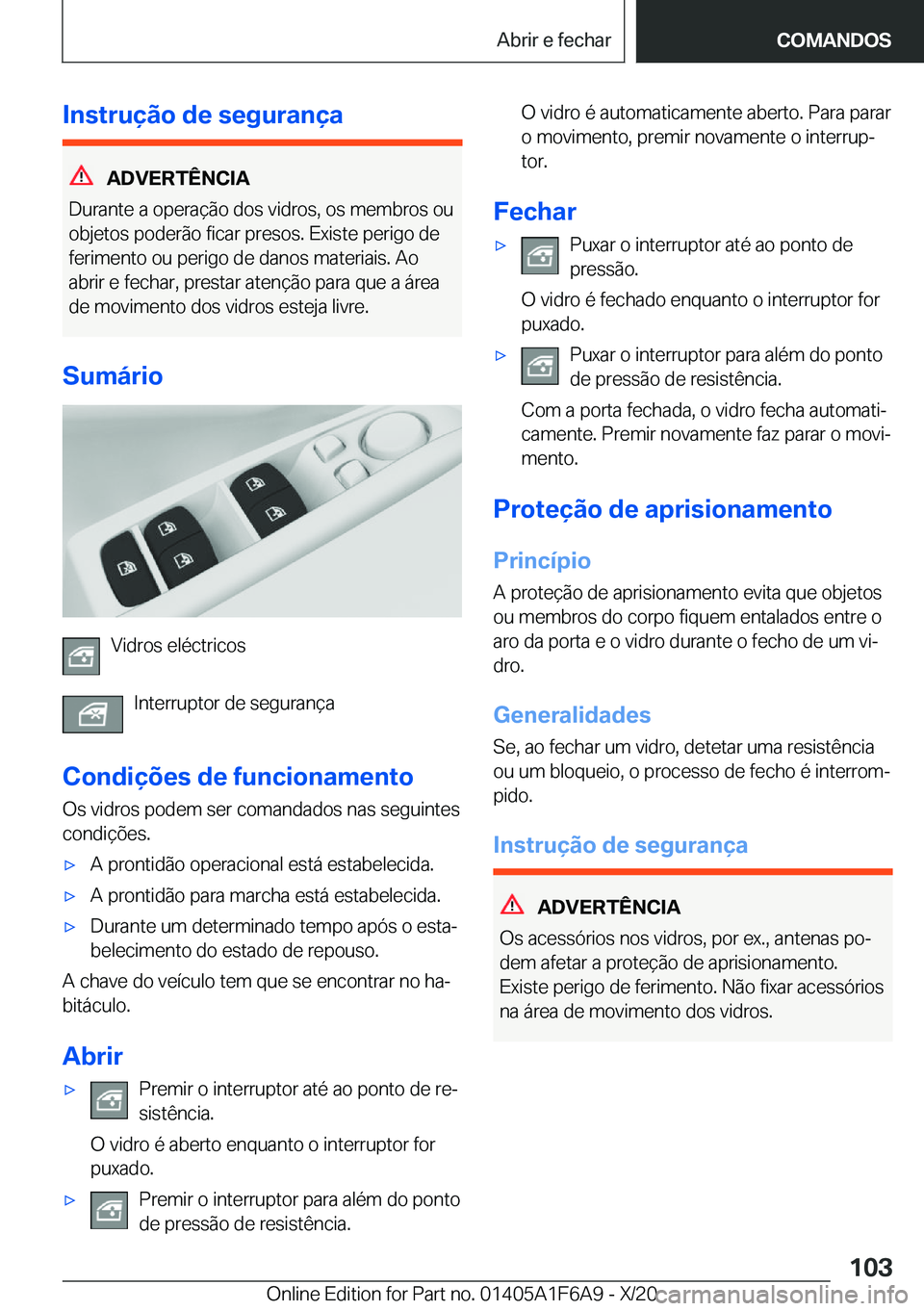 BMW X4 2021  Manual do condutor (in Portuguese) �I�n�s�t�r�u�