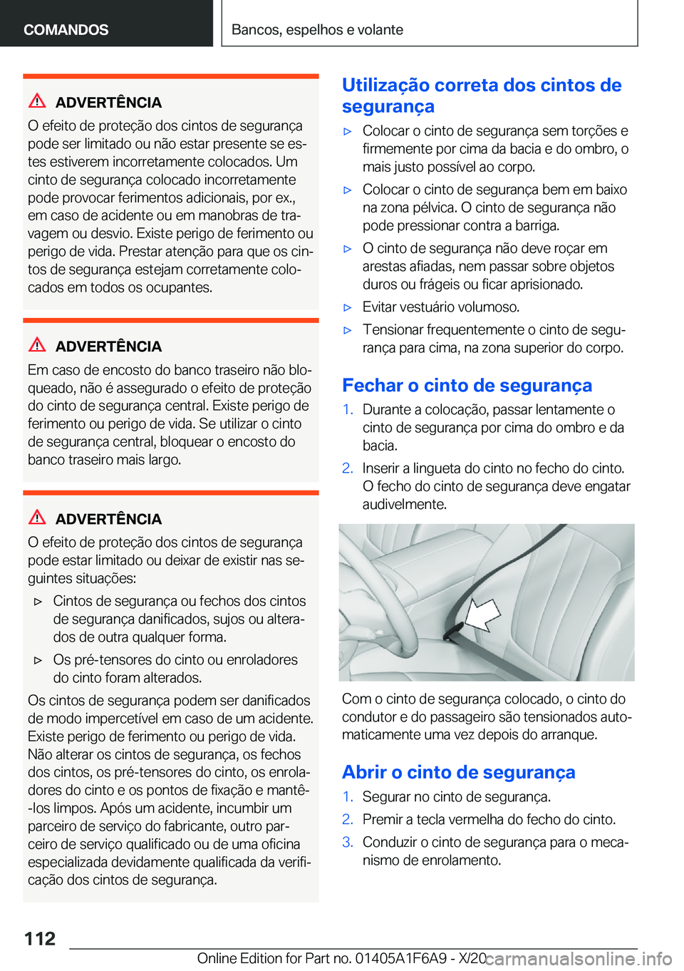 BMW X4 2021  Manual do condutor (in Portuguese) �A�D�V�E�R�T�