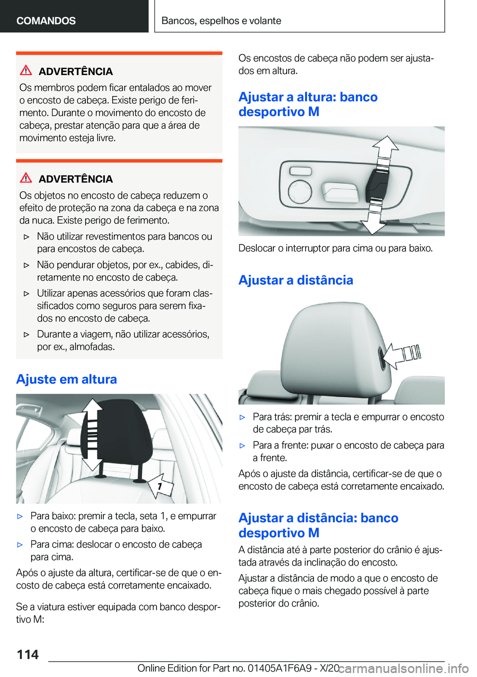BMW X4 2021  Manual do condutor (in Portuguese) �A�D�V�E�R�T�