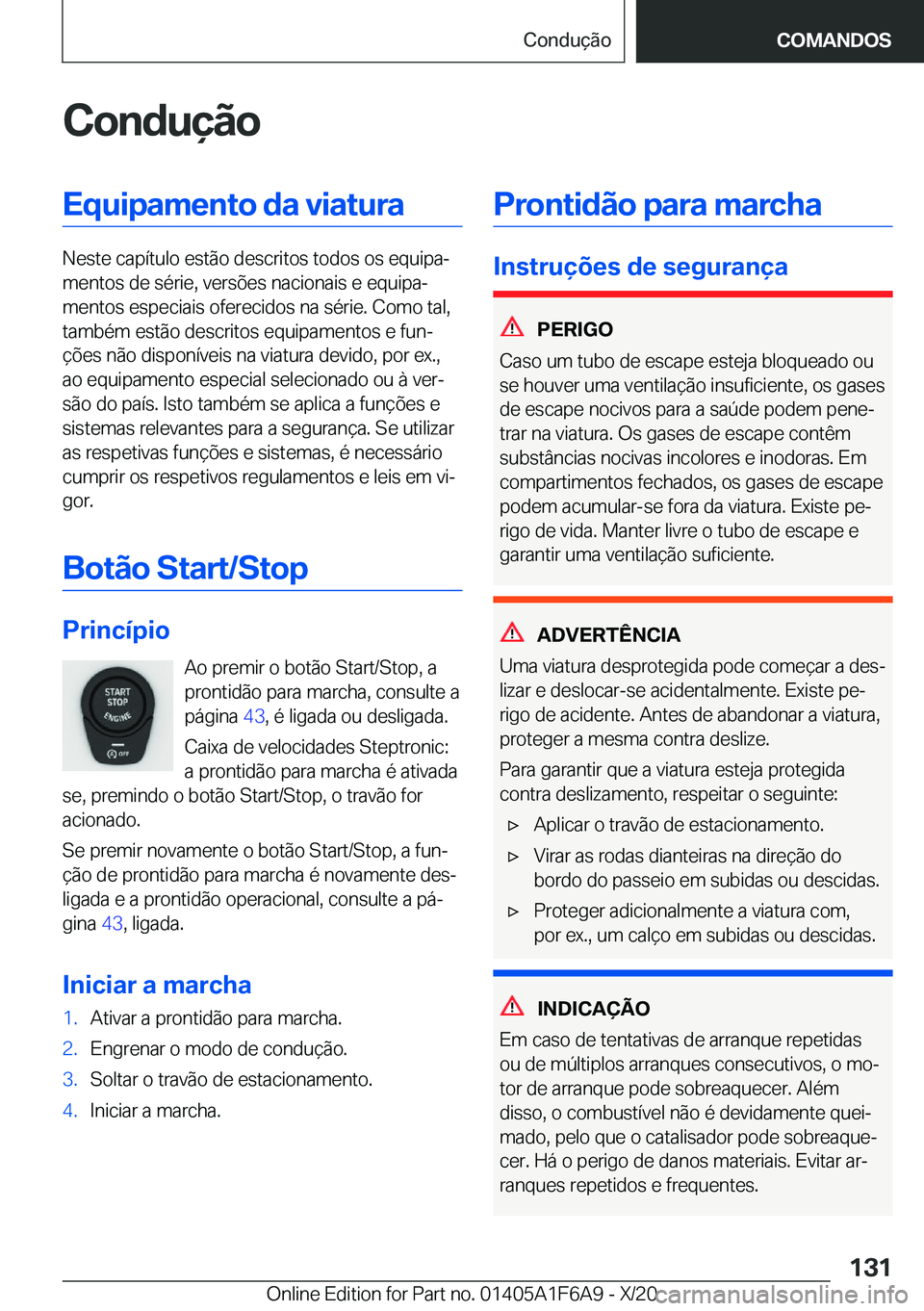BMW X4 2021  Manual do condutor (in Portuguese) �C�o�n�d�u�