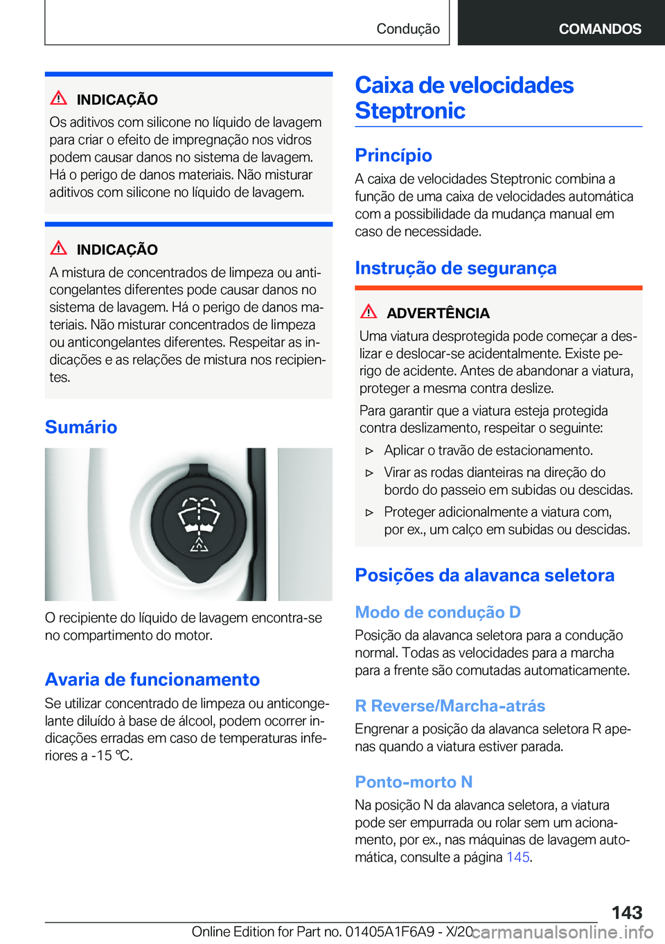 BMW X4 2021  Manual do condutor (in Portuguese) �I�N�D�I�C�A�