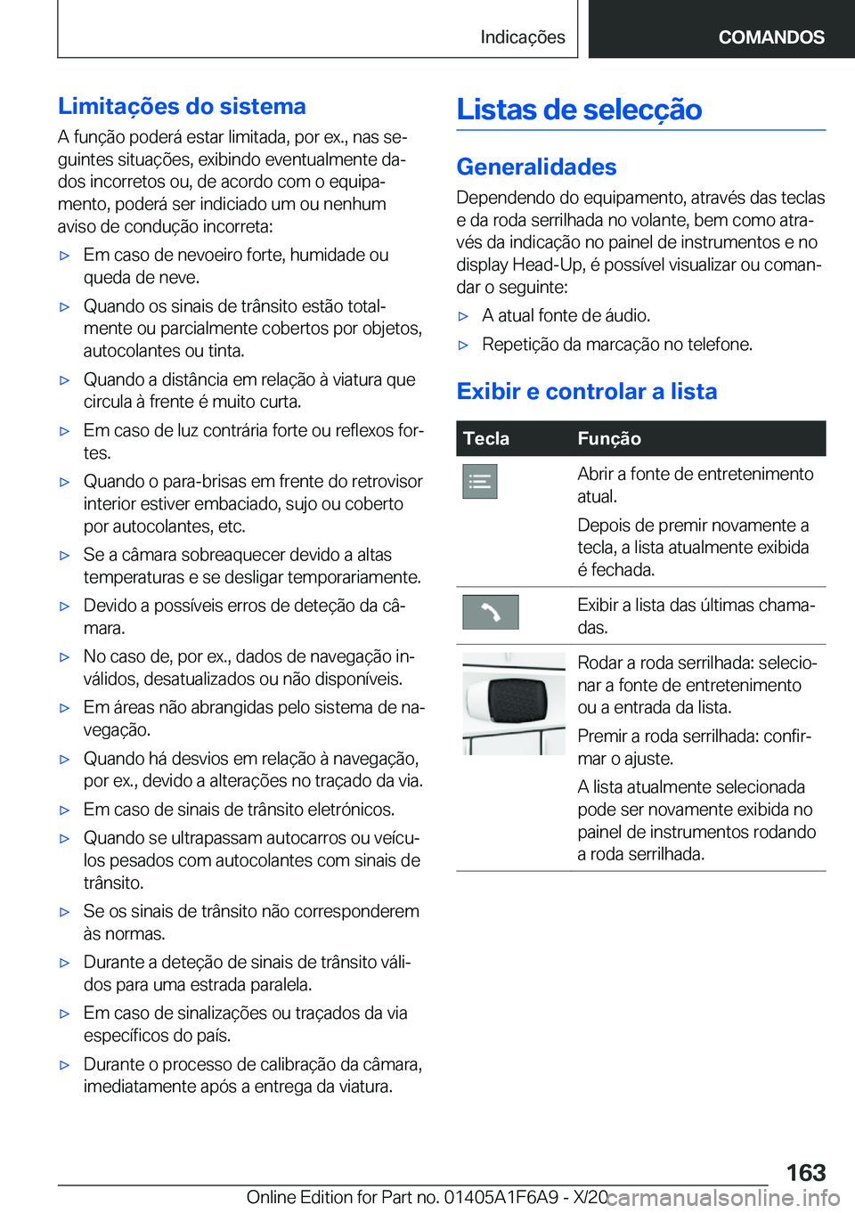 BMW X4 2021  Manual do condutor (in Portuguese) �L�i�m�i�t�a�