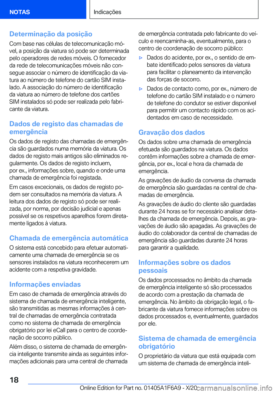 BMW X4 2021  Manual do condutor (in Portuguese) �D�e�t�e�r�m�i�n�a�
