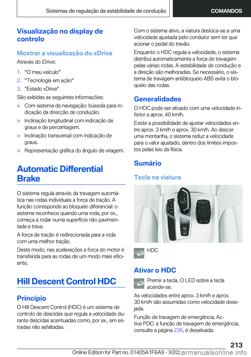 BMW X4 2021  Manual do condutor (in Portuguese) �V�i�s�u�a�l�i�z�a�