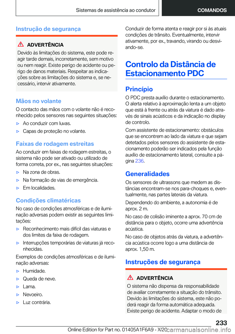 BMW X4 2021  Manual do condutor (in Portuguese) �I�n�s�t�r�u�