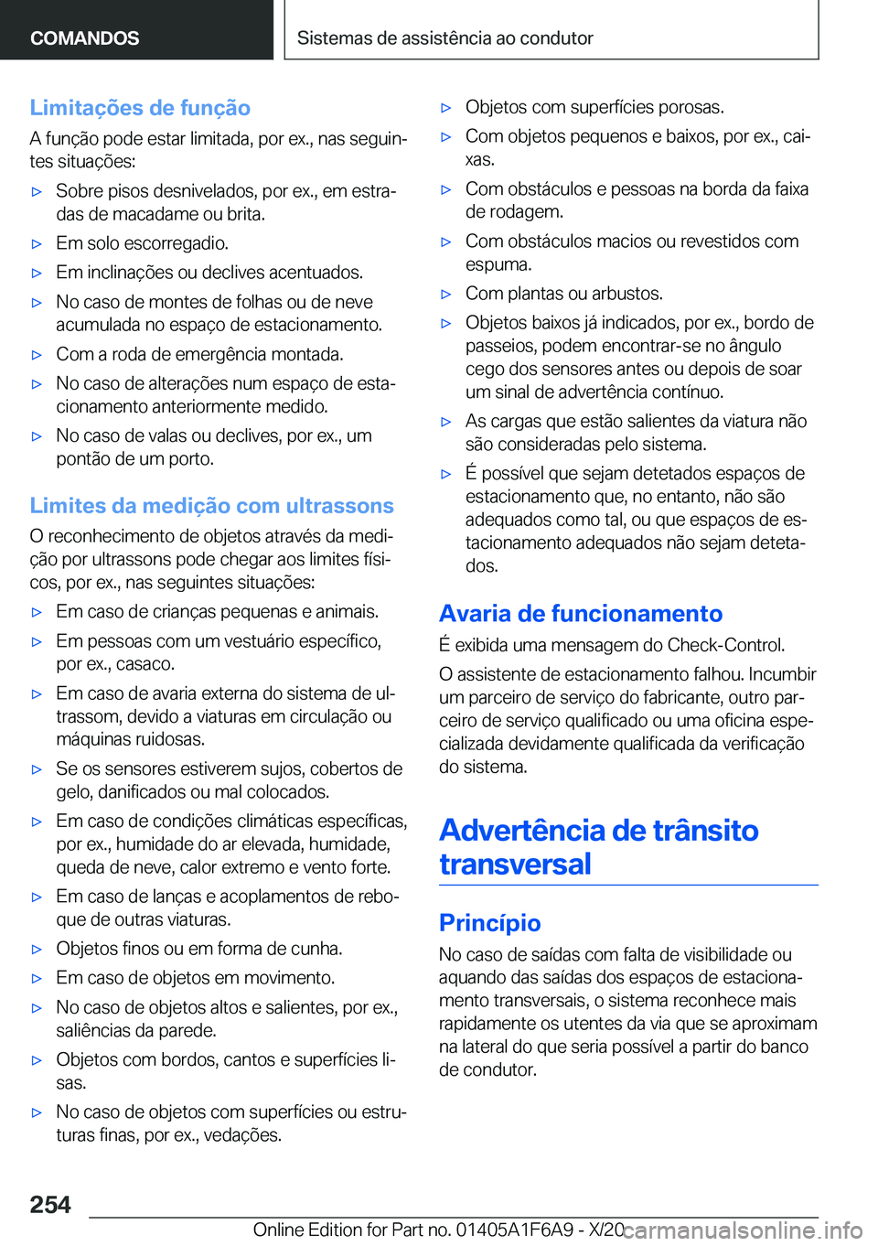 BMW X4 2021  Manual do condutor (in Portuguese) �L�i�m�i�t�a�