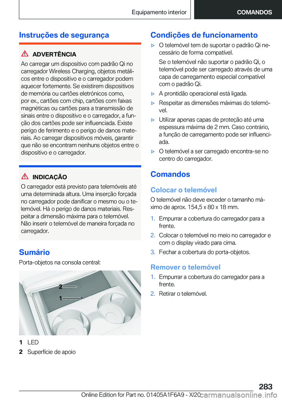 BMW X4 2021  Manual do condutor (in Portuguese) �I�n�s�t�r�u�