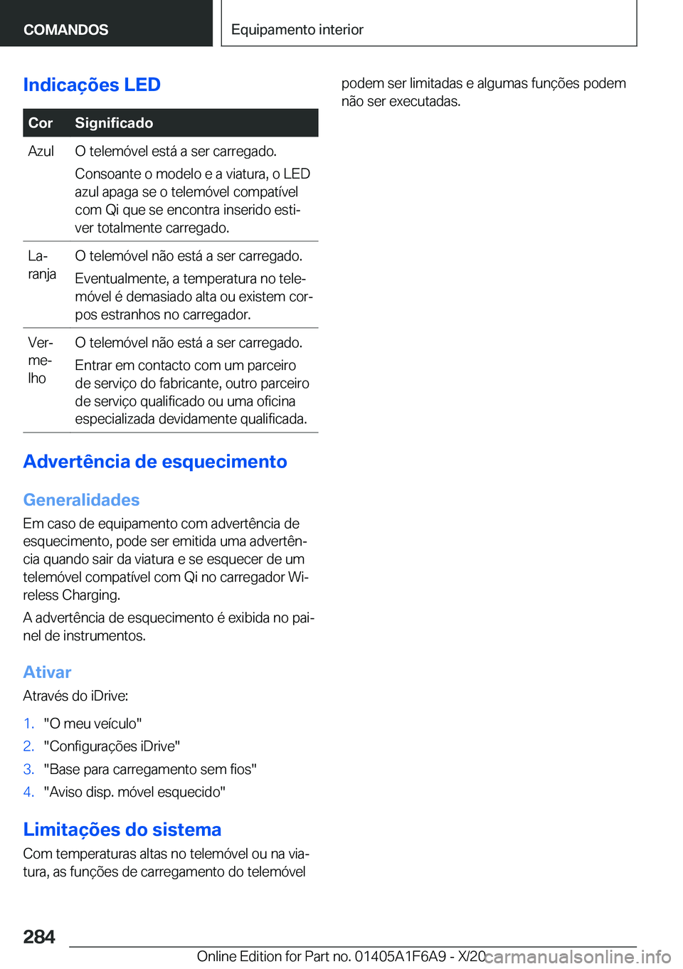BMW X4 2021  Manual do condutor (in Portuguese) �I�n�d�i�c�a�