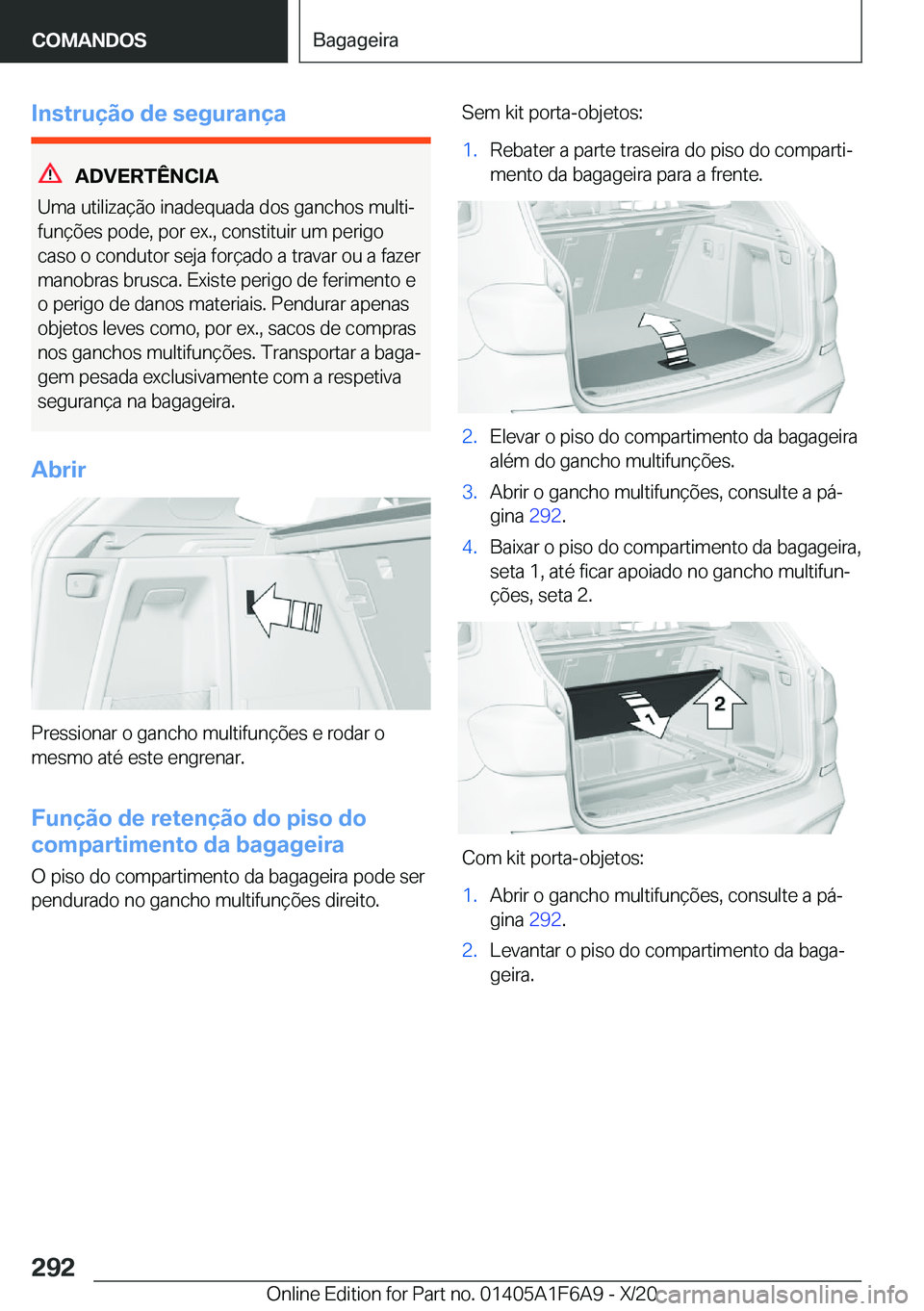 BMW X4 2021  Manual do condutor (in Portuguese) �I�n�s�t�r�u�
