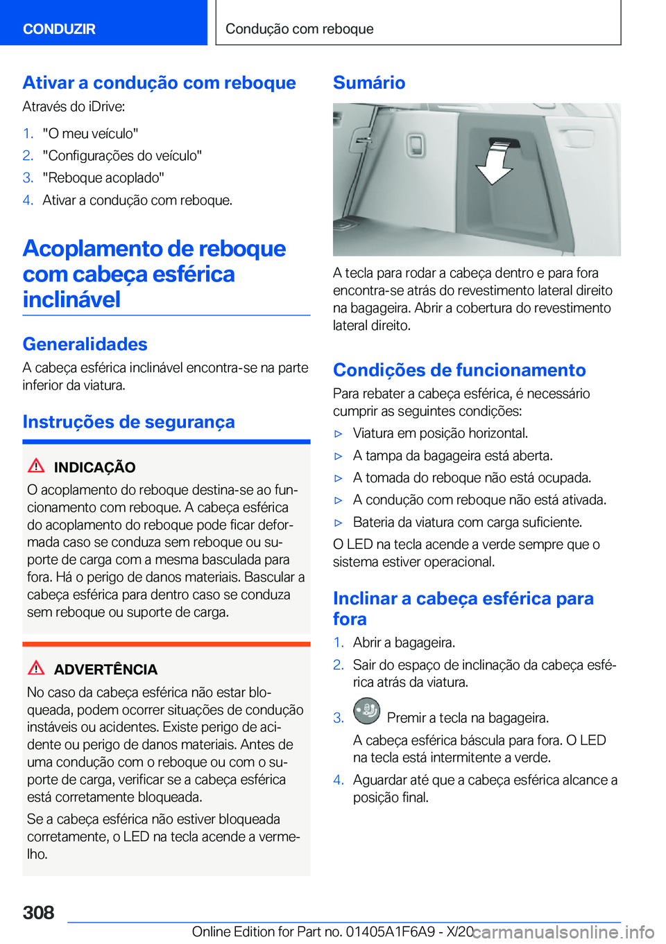 BMW X4 2021  Manual do condutor (in Portuguese) �A�t�i�v�a�r��a��c�o�n�d�u�
