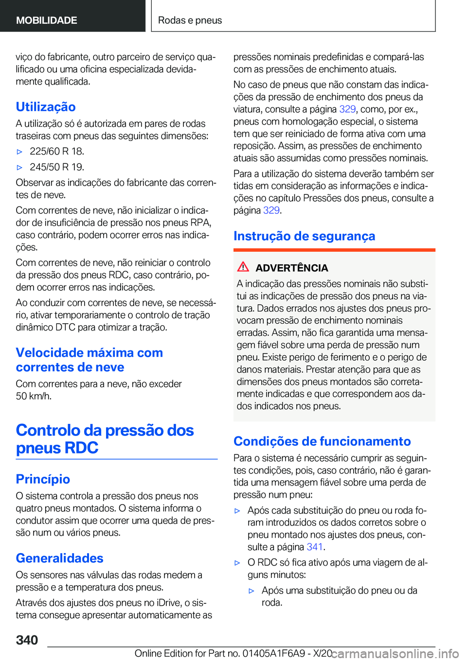 BMW X4 2021  Manual do condutor (in Portuguese) �v�i�
