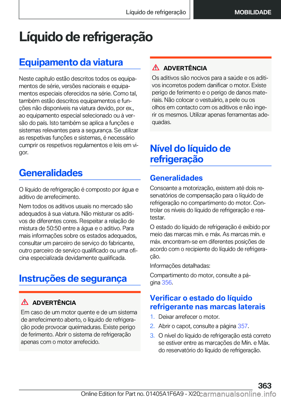BMW X4 2021  Manual do condutor (in Portuguese) �L�