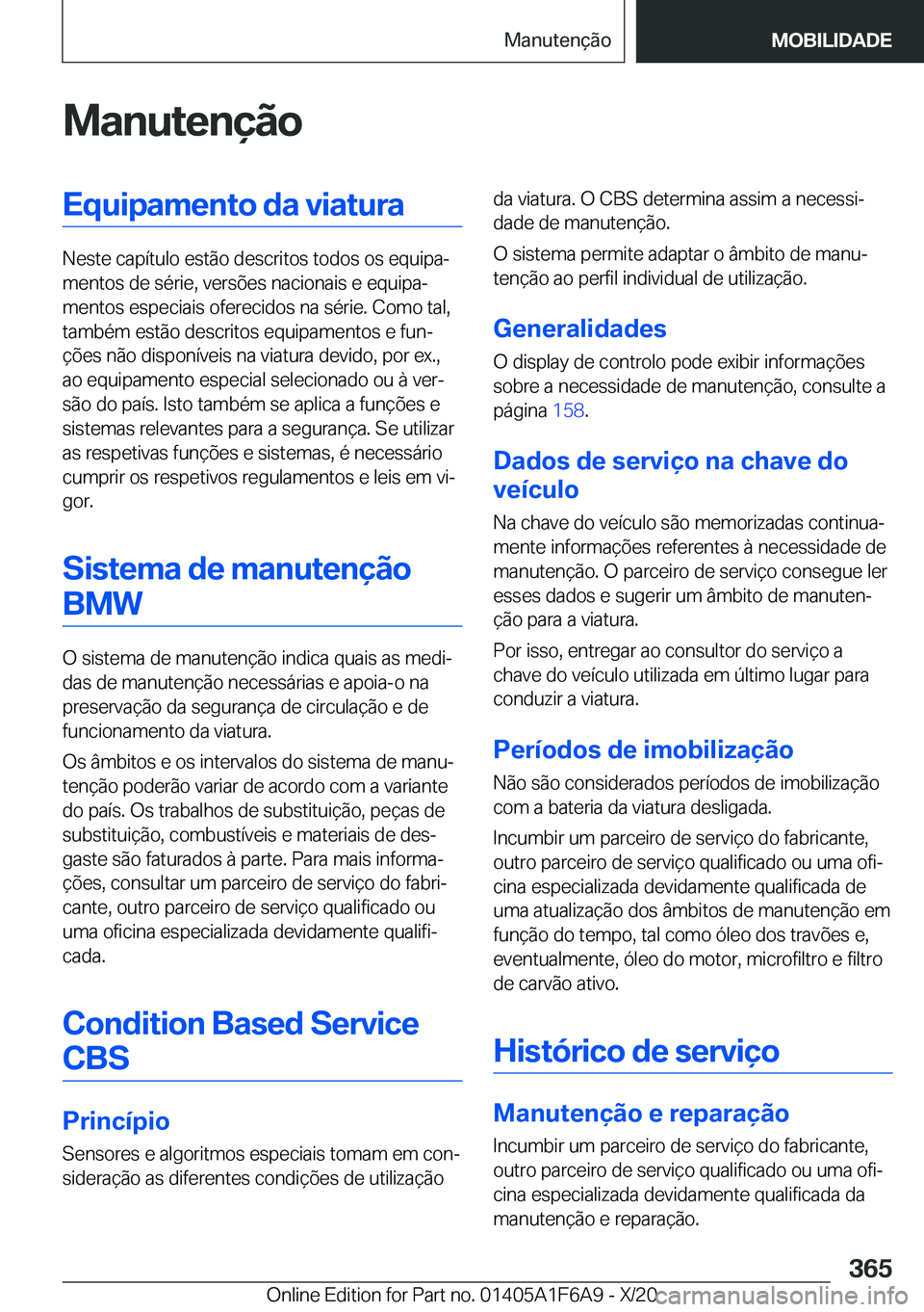 BMW X4 2021  Manual do condutor (in Portuguese) �M�a�n�u�t�e�n�