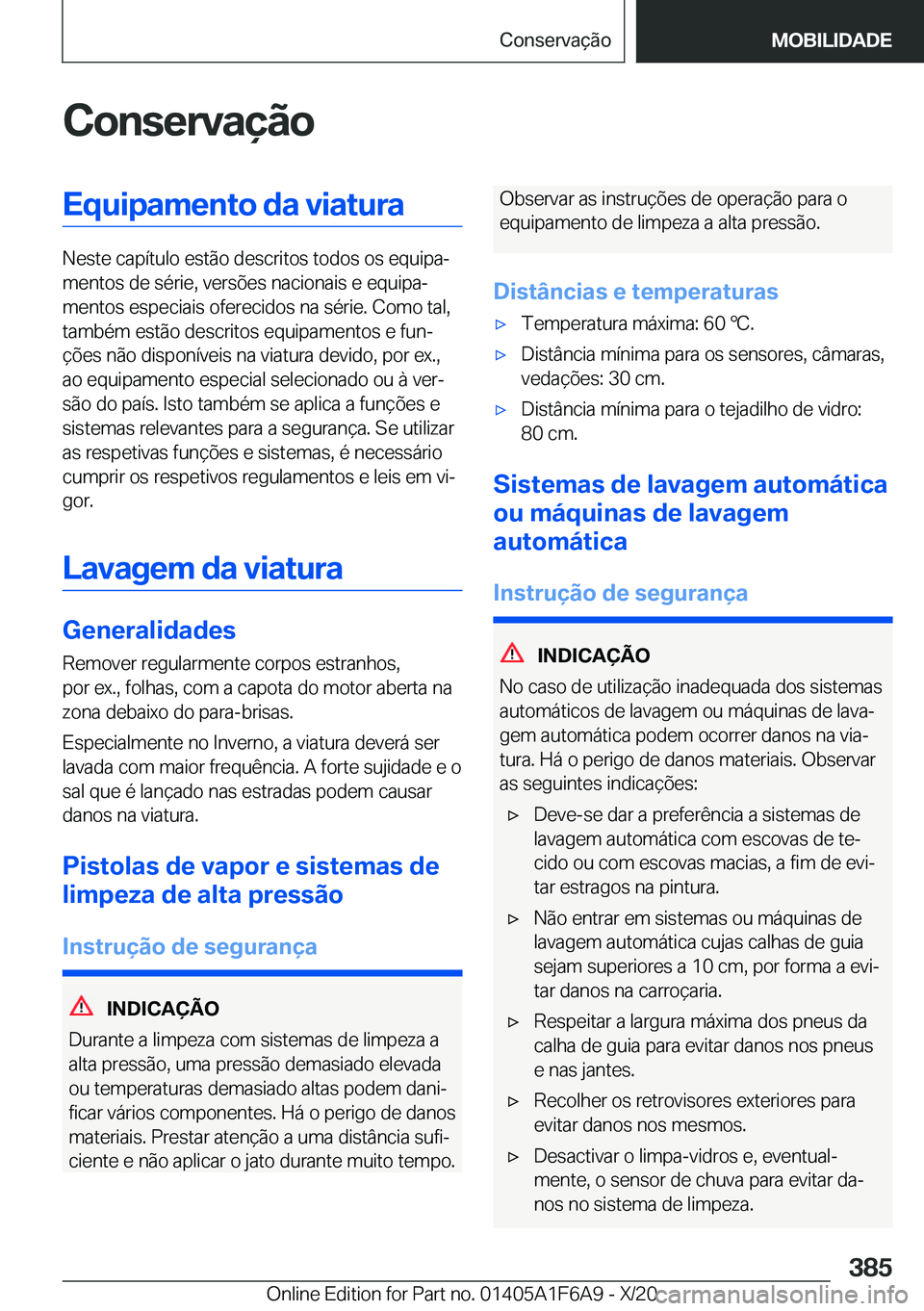BMW X4 2021  Manual do condutor (in Portuguese) �C�o�n�s�e�r�v�a�