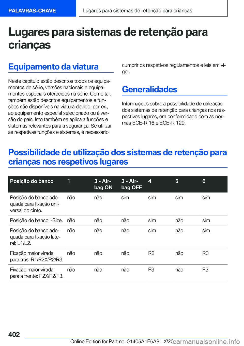 BMW X4 2021  Manual do condutor (in Portuguese) �L�u�g�a�r�e�s��p�a�r�a��s�i�s�t�e�m�a�s��d�e��r�e�t�e�n�