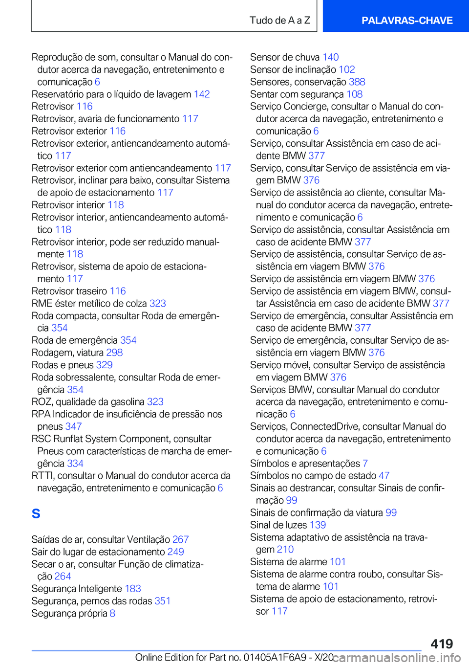 BMW X4 2021  Manual do condutor (in Portuguese) �R�e�p�r�o�d�u�