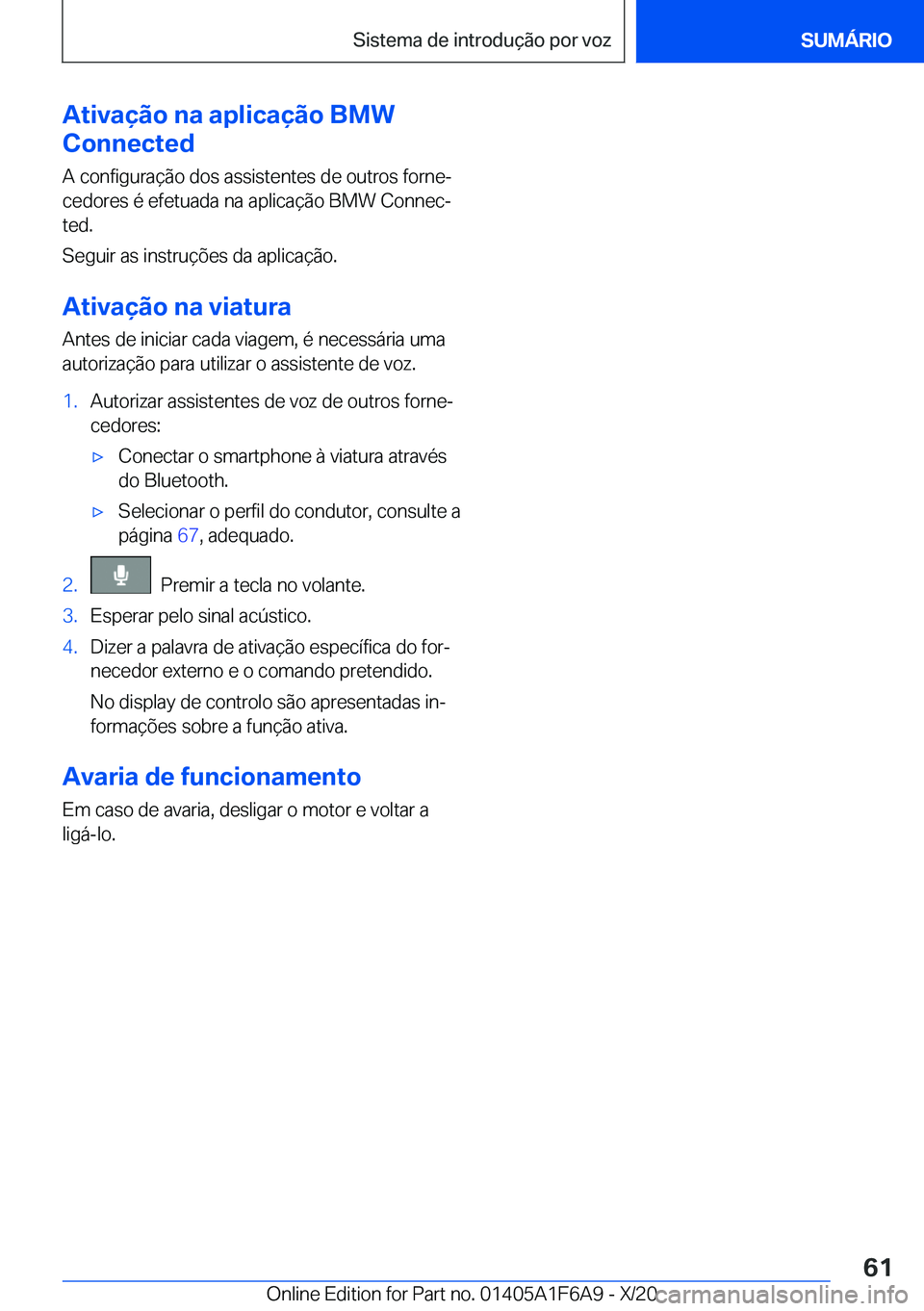 BMW X4 2021  Manual do condutor (in Portuguese) �A�t�i�v�a�