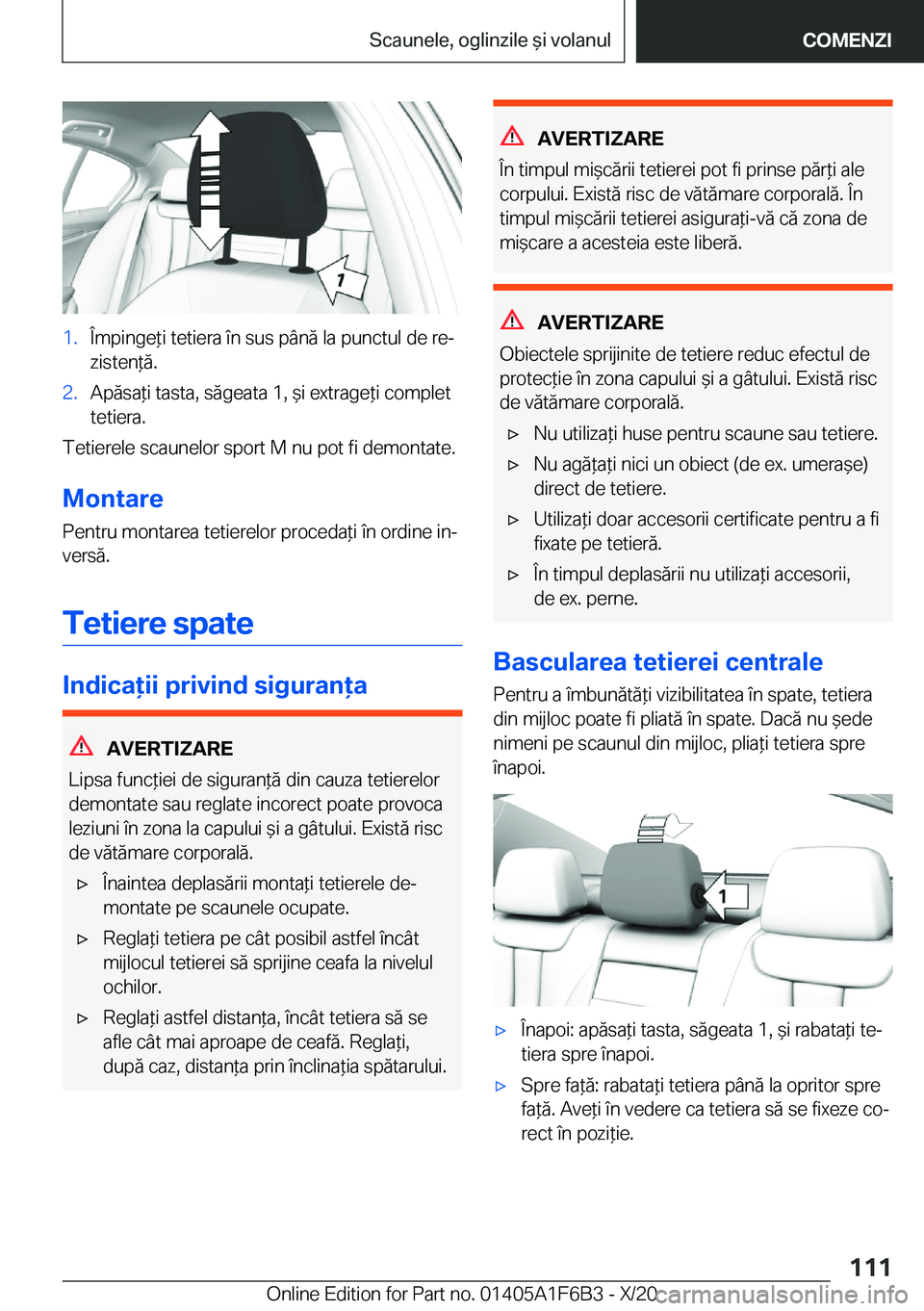 BMW X4 2021  Ghiduri De Utilizare (in Romanian) �1�.�