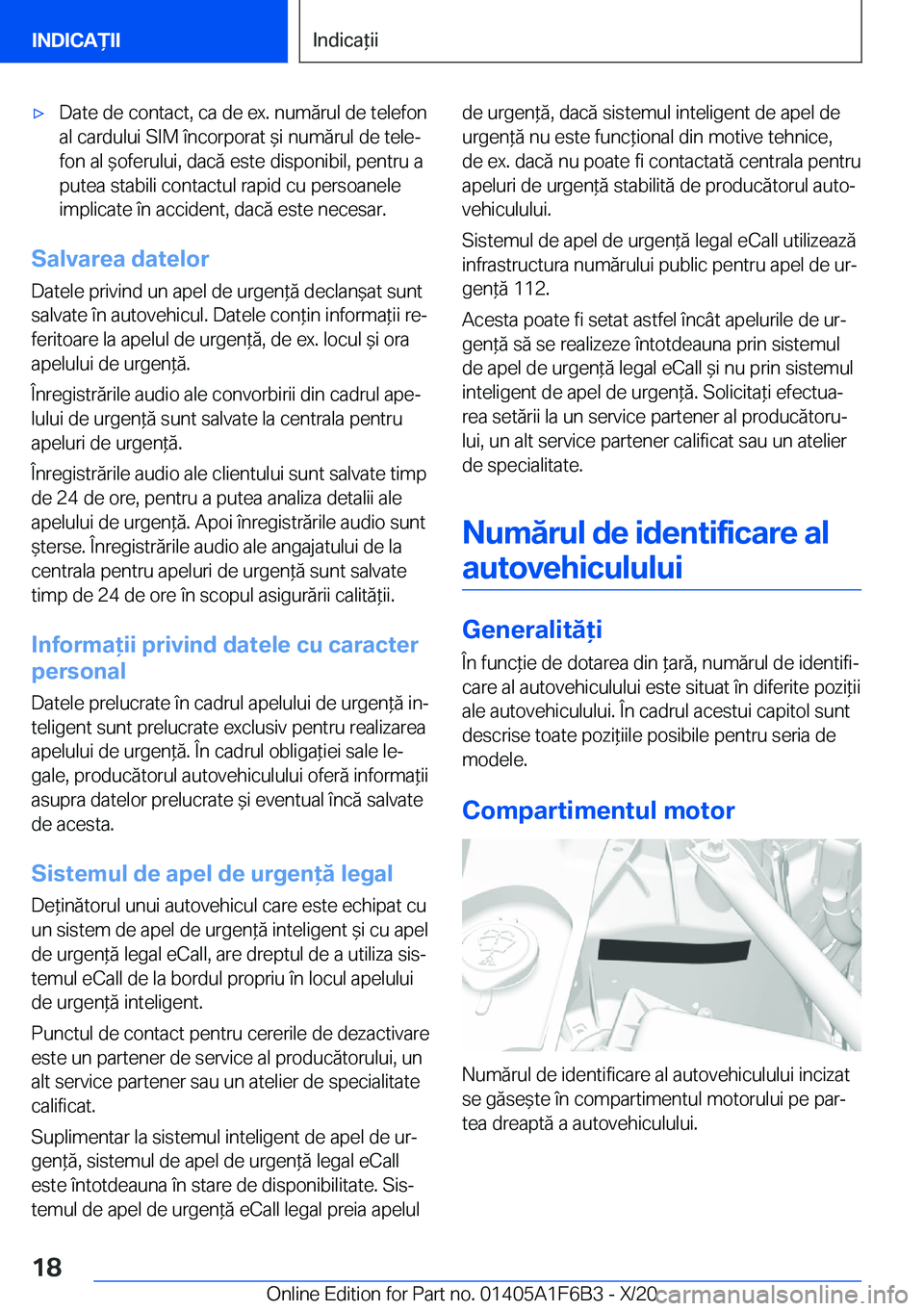 BMW X4 2021  Ghiduri De Utilizare (in Romanian) 'x�D�a�t�e��d�e��c�o�n�t�a�c�t�,��c�a��d�e��e�x�.��n�u�m�