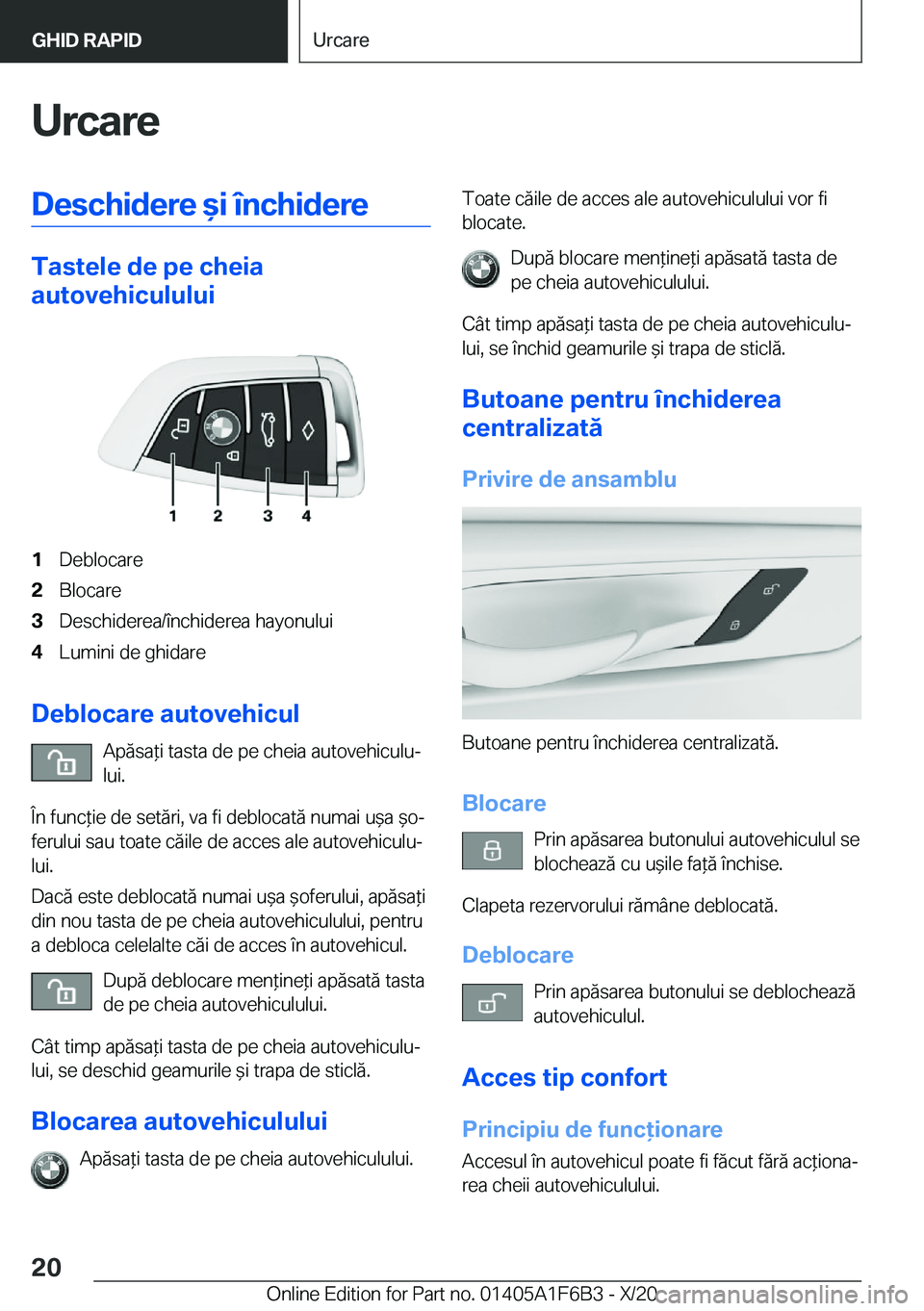 BMW X4 2021  Ghiduri De Utilizare (in Romanian) �U�r�c�a�r�e�D�e�s�c�h�i�d�e�r�e�&�i��