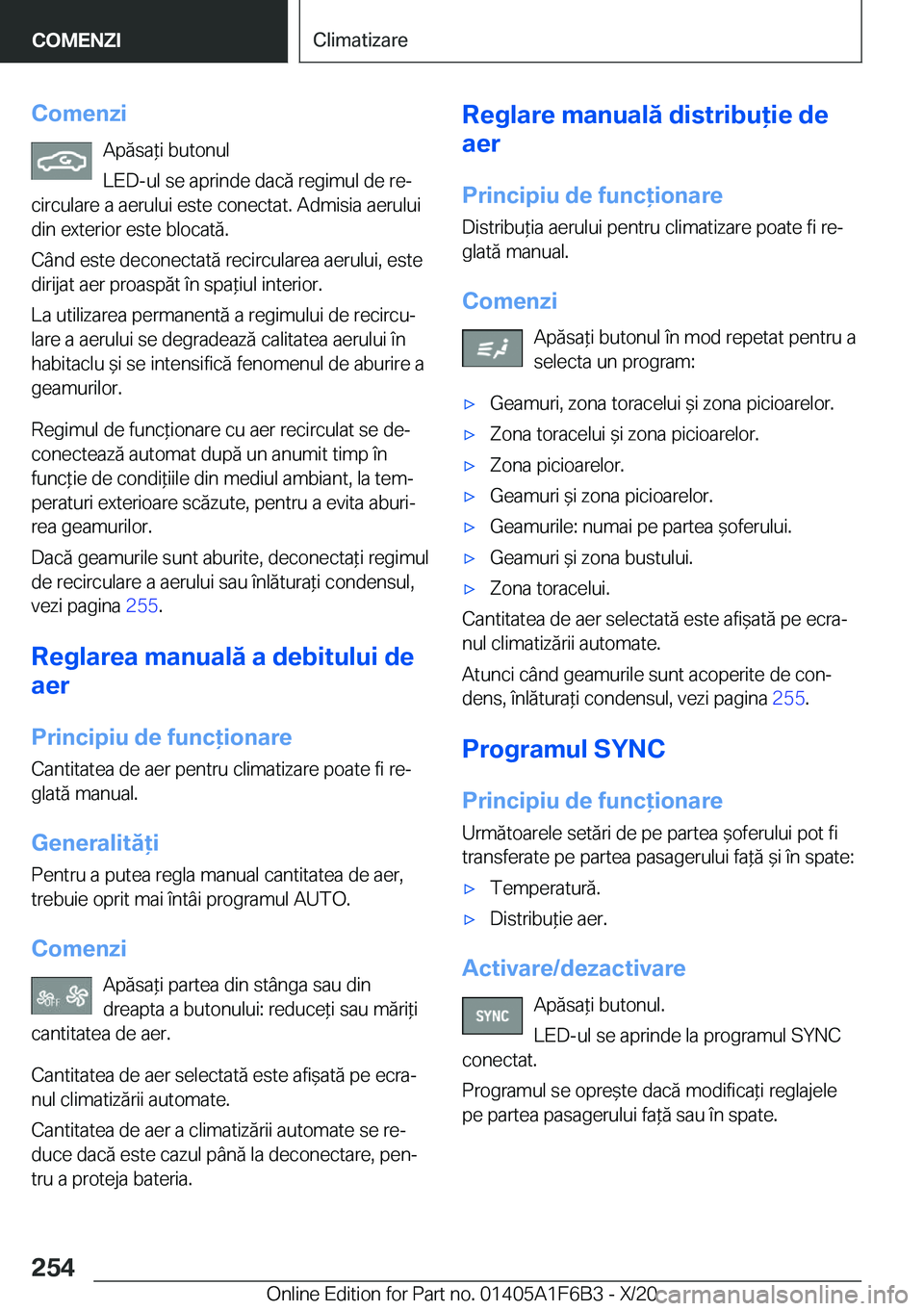 BMW X4 2021  Ghiduri De Utilizare (in Romanian) �C�o�m�e�n�z�i�A�p�