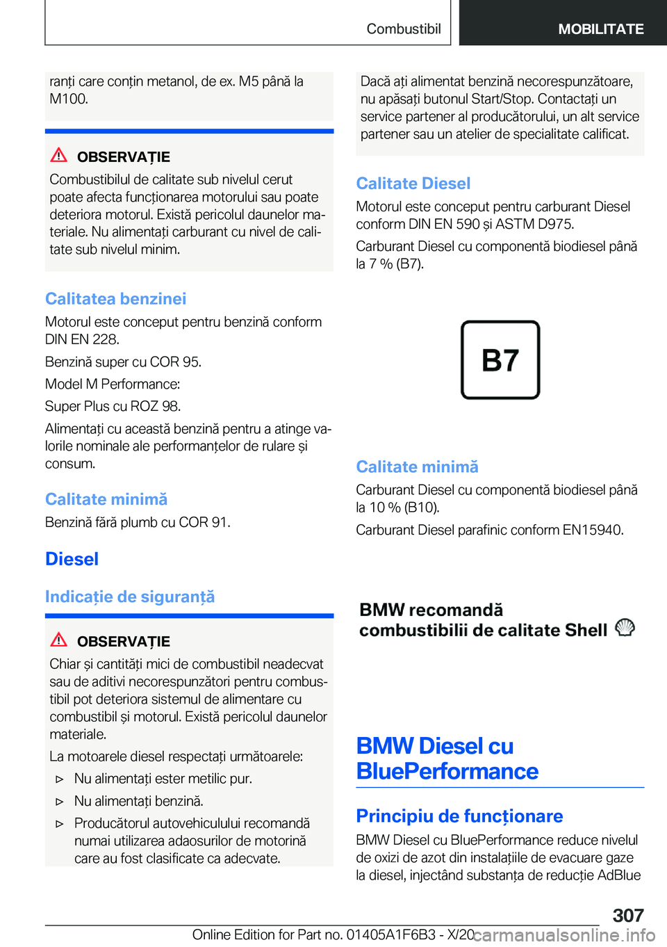 BMW X4 2021  Ghiduri De Utilizare (in Romanian) �r�a�n*�i��c�a�r�e��c�o�n*�i�n��m�e�t�a�n�o�l�,��d�e��e�x�.��M�5��p�