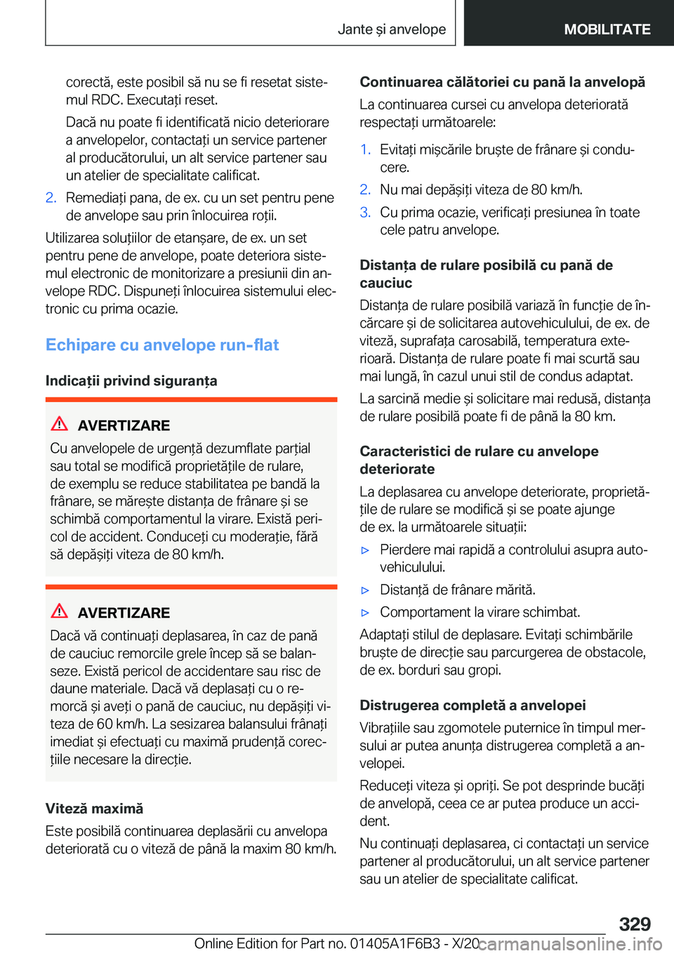 BMW X4 2021  Ghiduri De Utilizare (in Romanian) �c�o�r�e�c�t�